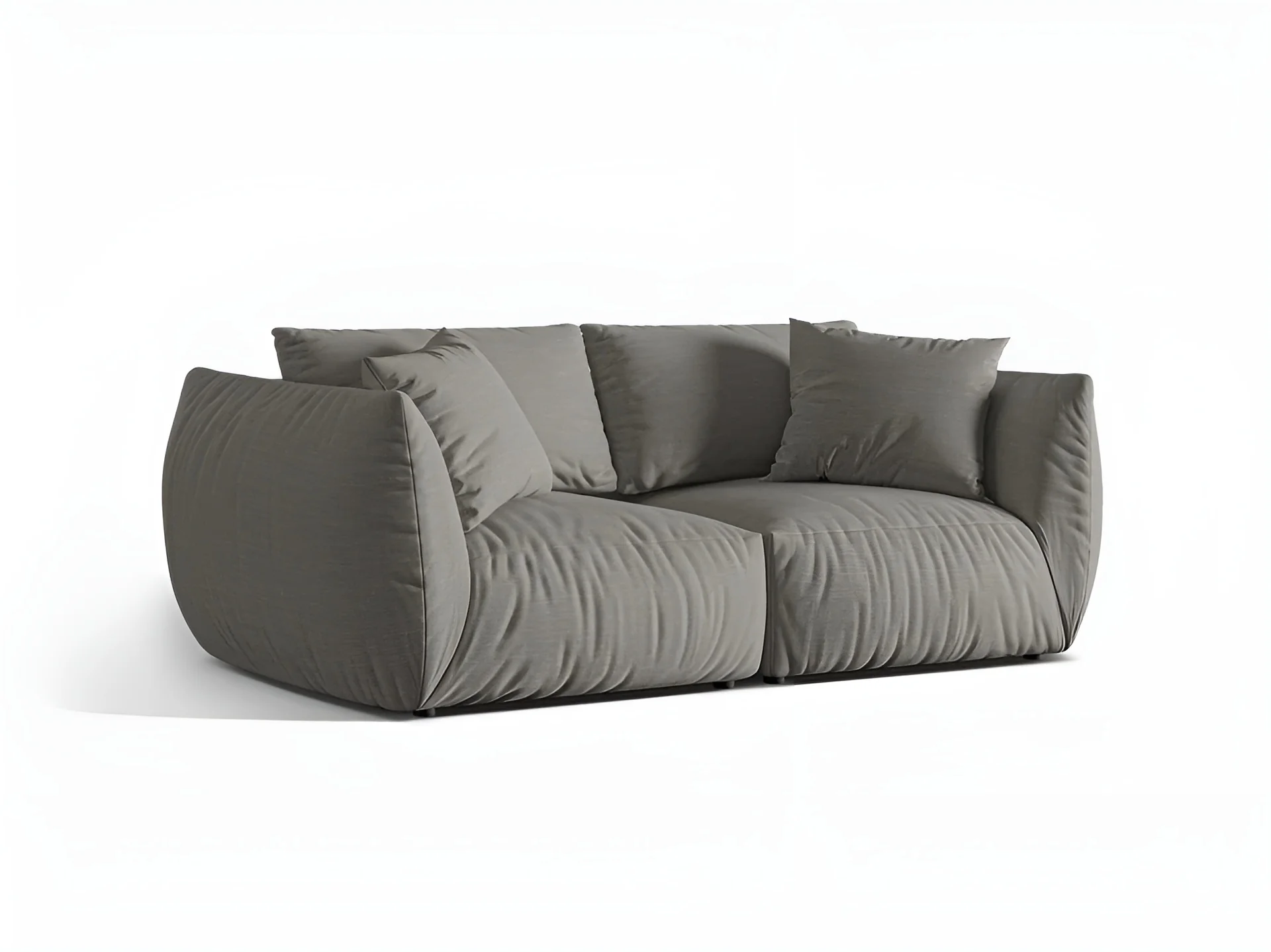 Sofa 3-osobowa CHRIS ciemnoszary szenil - Image 4