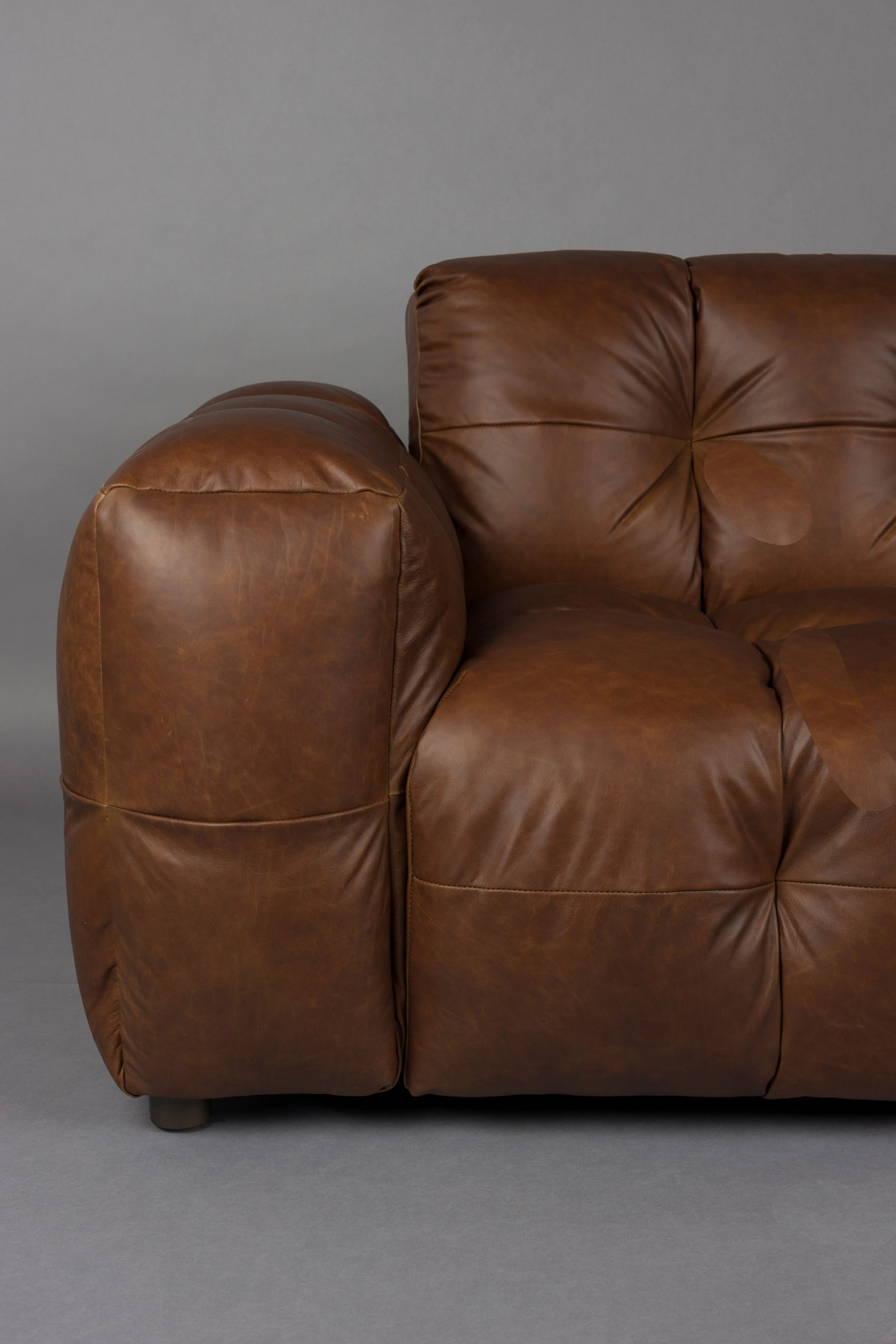 Sofa 3-osobowa HACKMAN czekoladowa skóra - Image 5