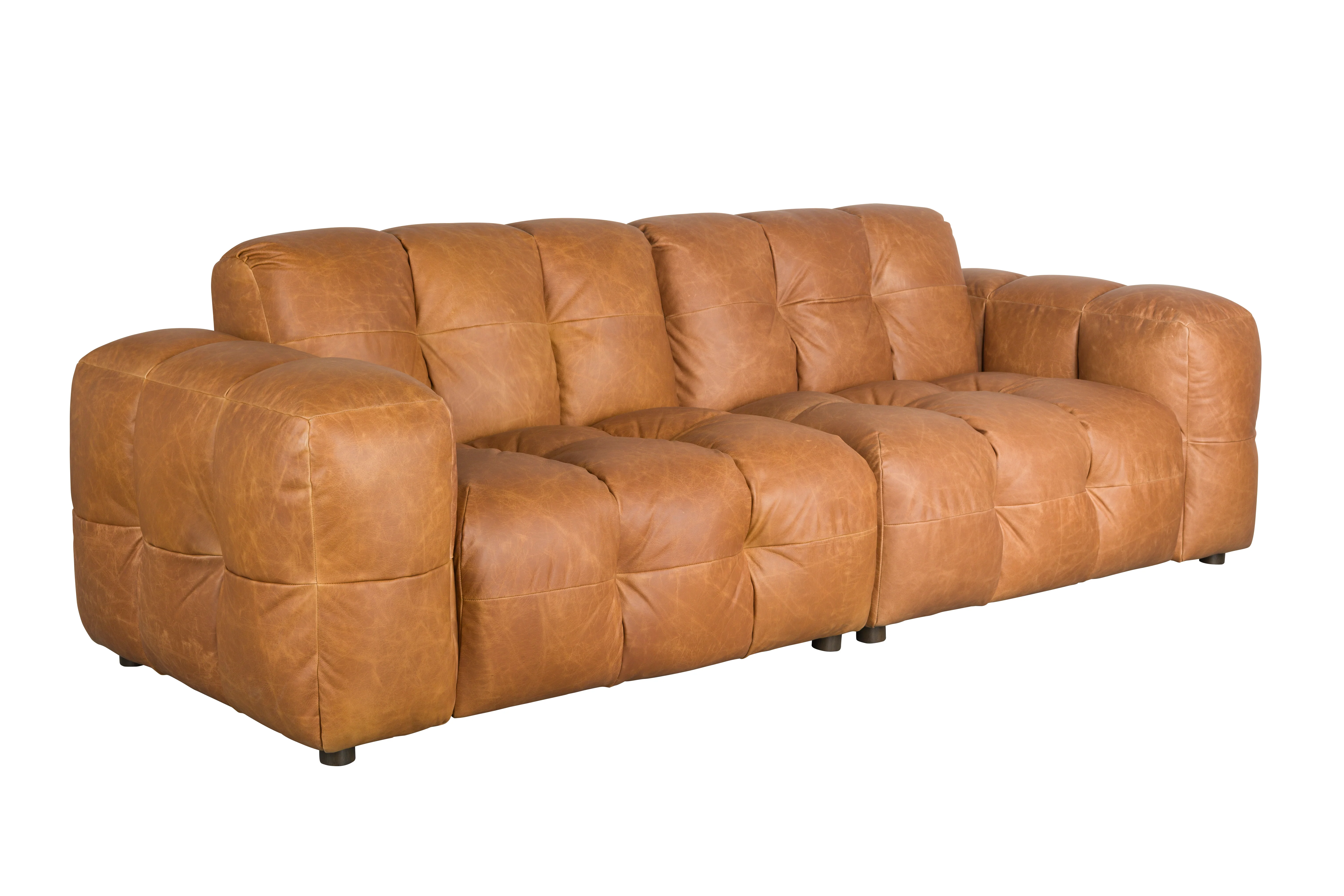 Sofa 3-osobowa HACKMAN koniakowa skóra - Image 10
