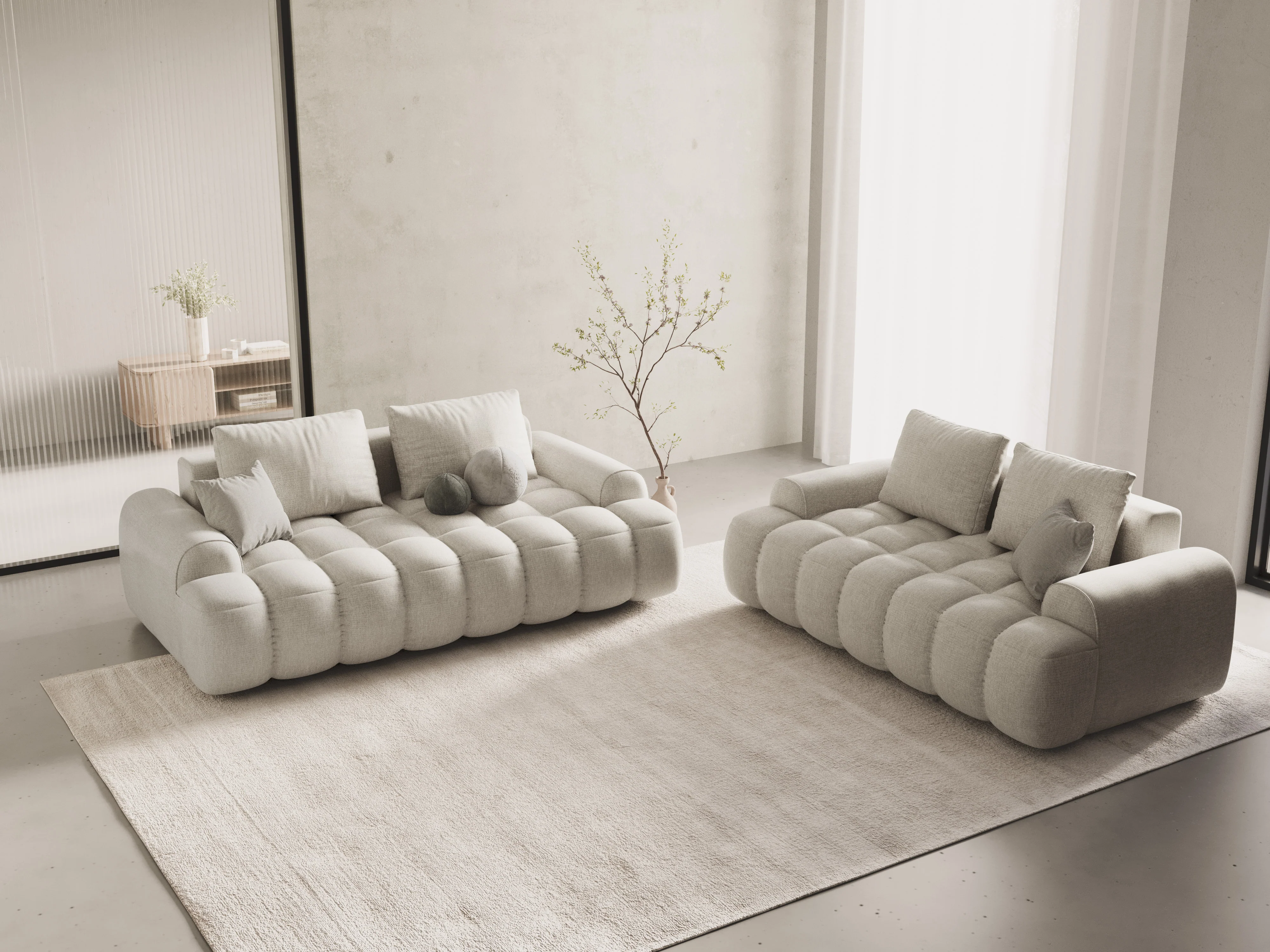 Sofa 3-osobowa LINZ kremowy - Image 2