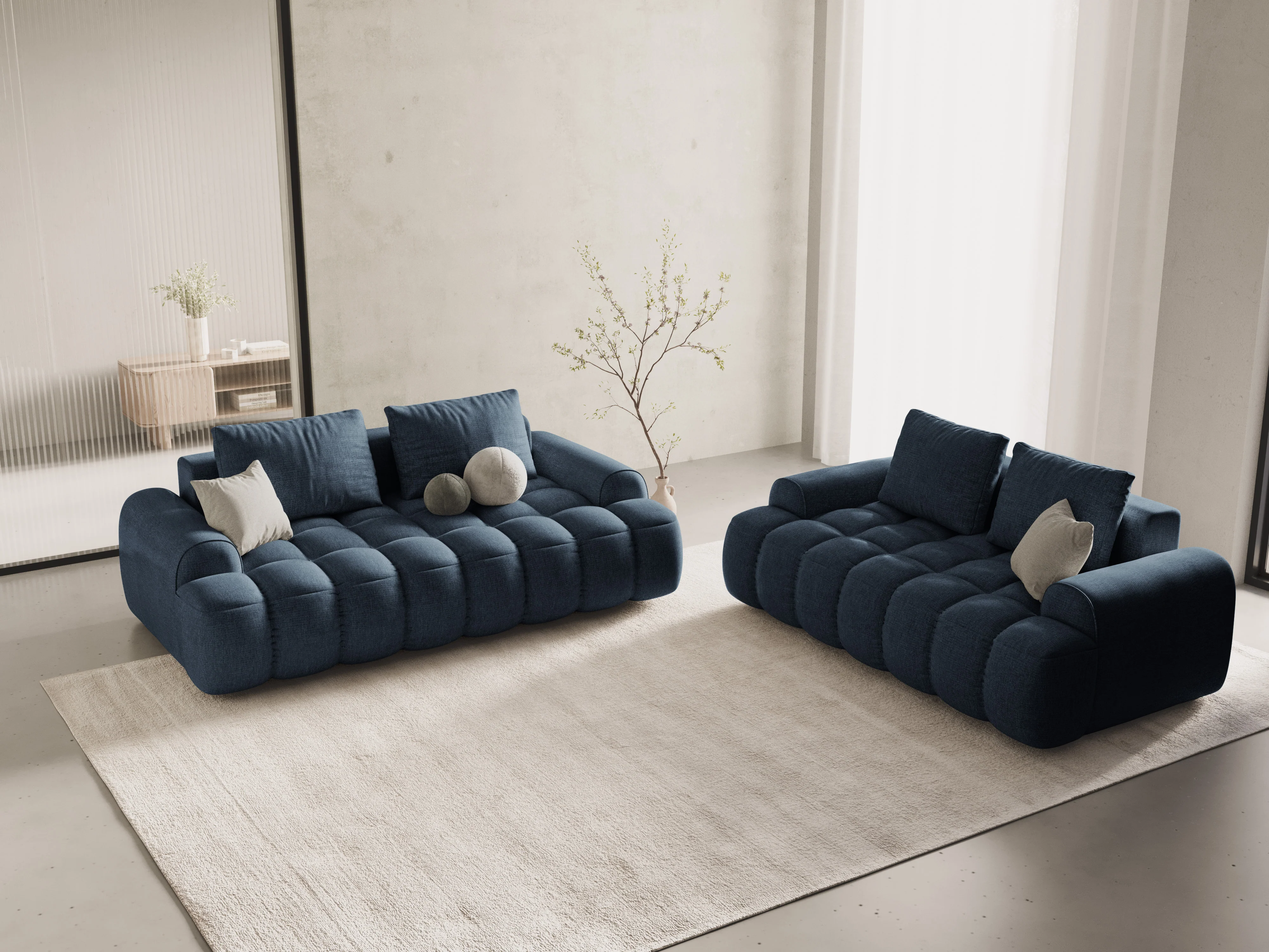 Sofa 3-osobowa LINZ niebieski - Image 2