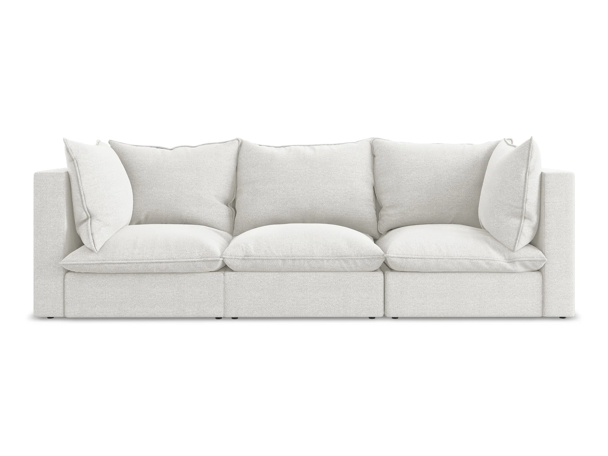 Sofa 3-osobowa MANAO biały boucle - Image 3