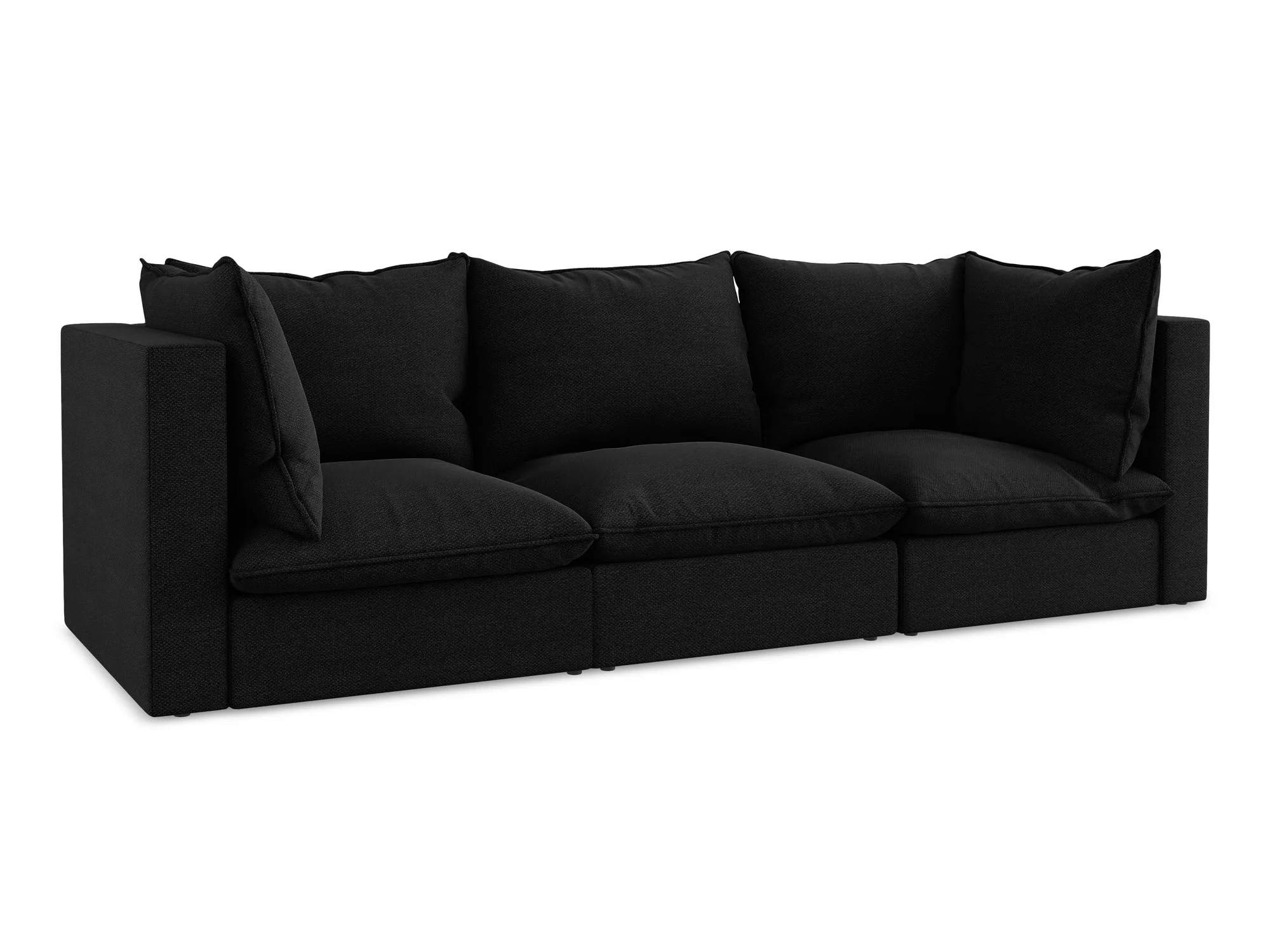 Sofa 3-osobowa MANAO czarny boucle
