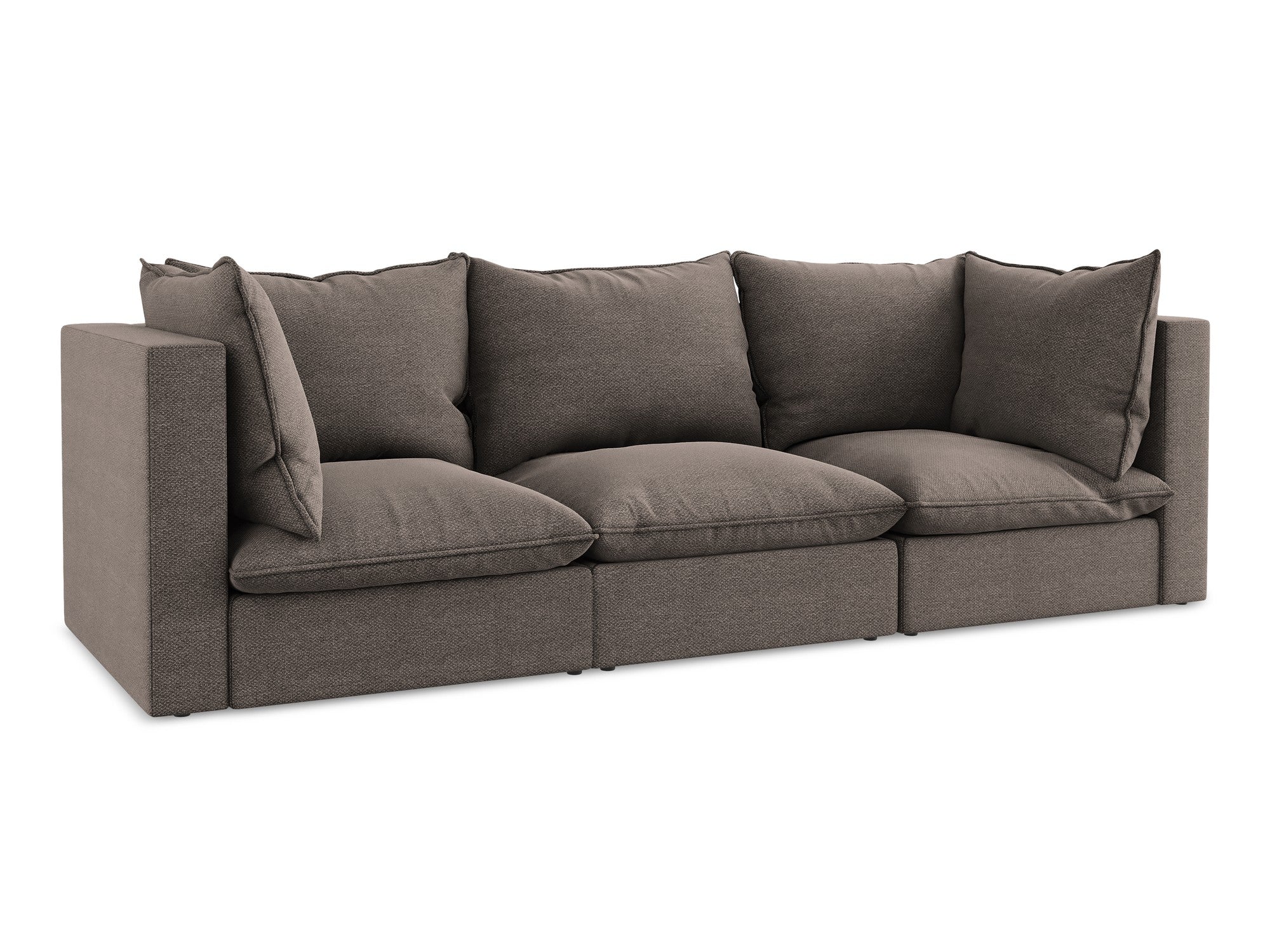 Sofa 3-osobowa MANAO czekoladowy boucle
