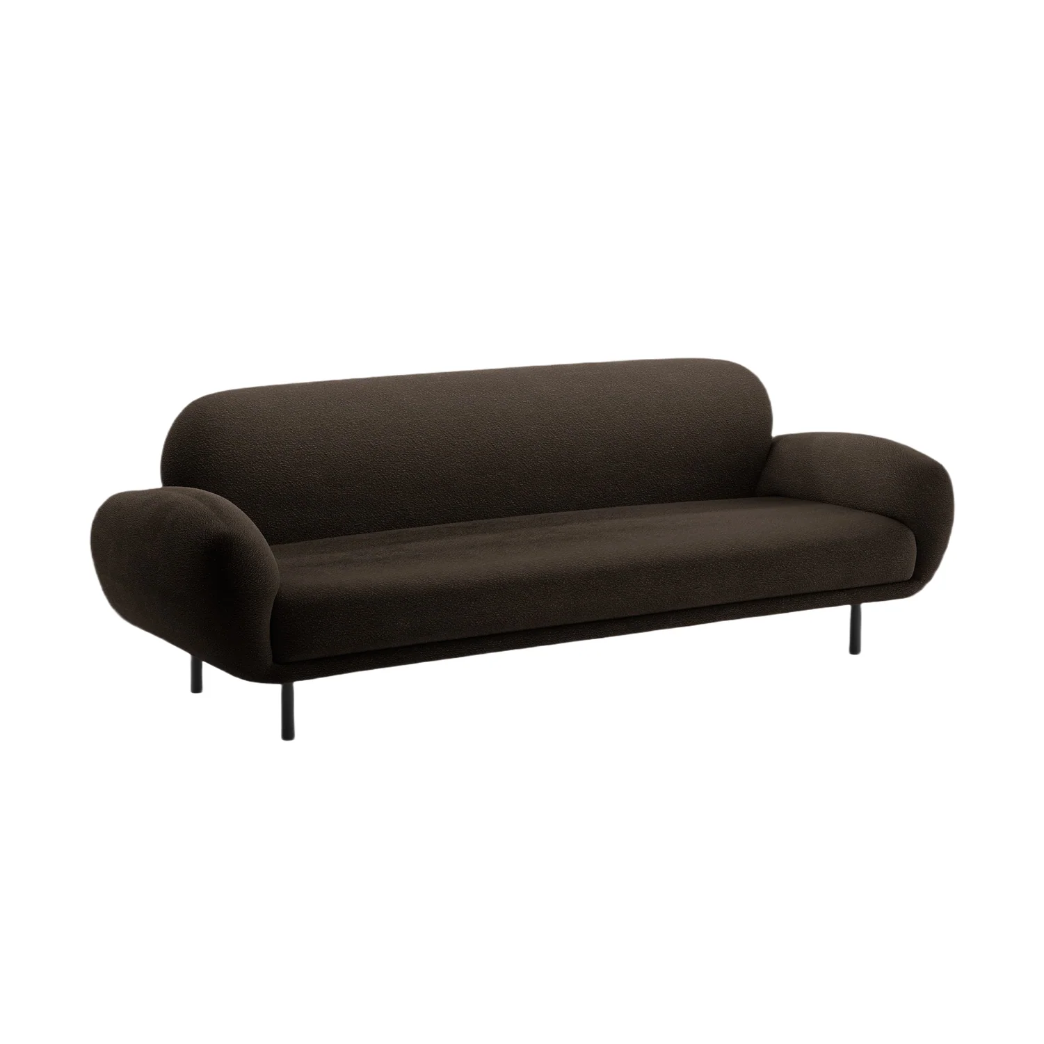 Sofa 3-osobowa POPPY brązowy boucle