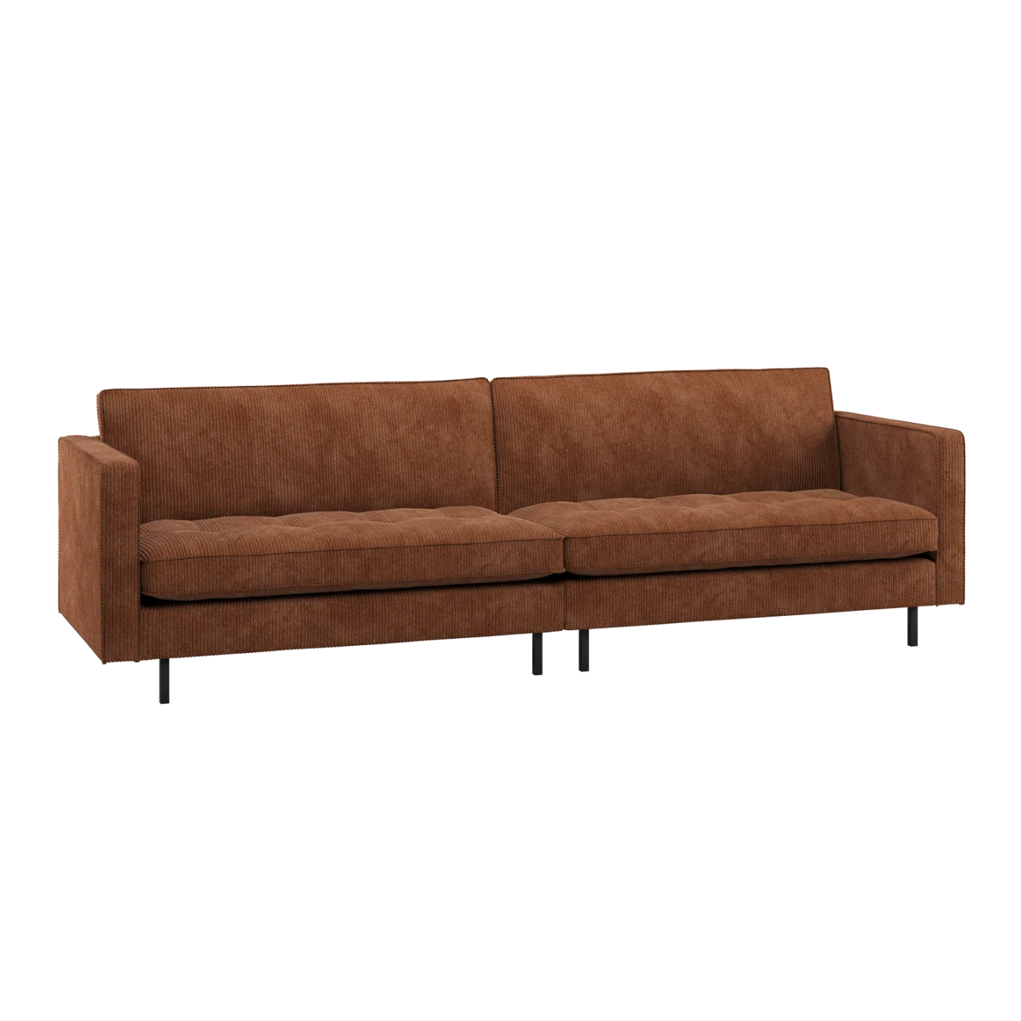 Sofa 3-osobowa RODEO CLASSIC rdzawy brązowy sztruks