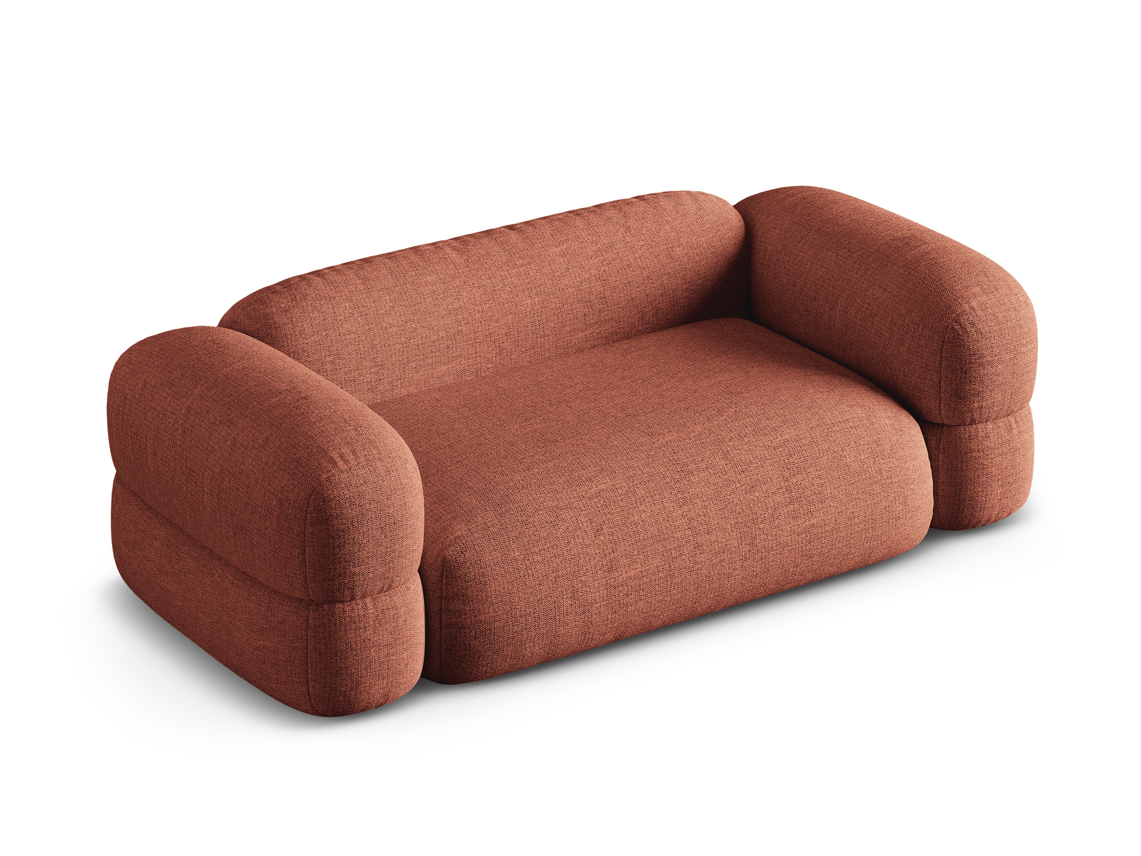 Sofa 3-osobowa ROGER koralowy szenil - Image 4
