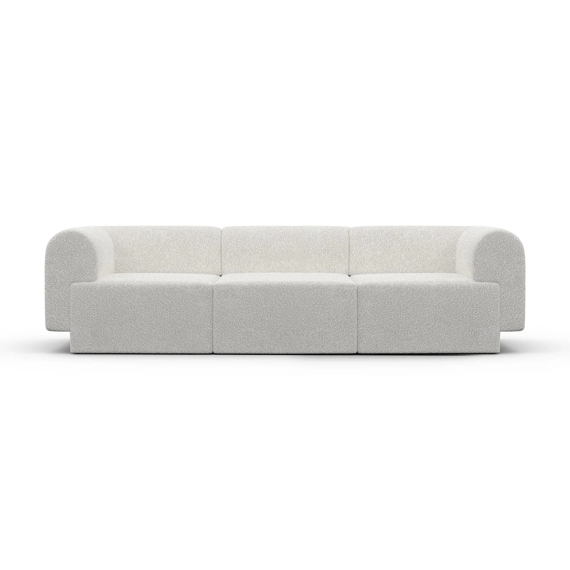 Sofa 3-osobowa TORI biały bouclé