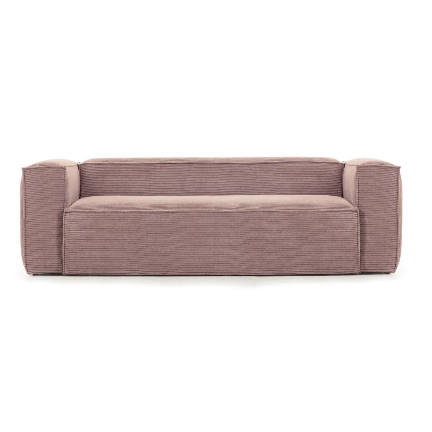 Sofa 3-osobowa BLOK jasnoróżowy sztruks - Image 3