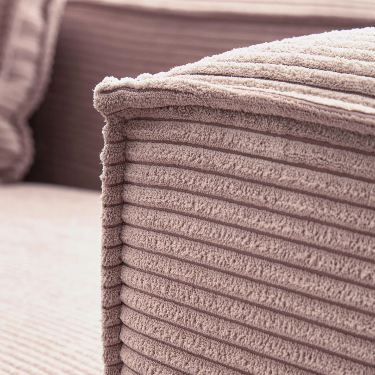 Sofa 3-osobowa BLOK jasnoróżowy sztruks - Image 7
