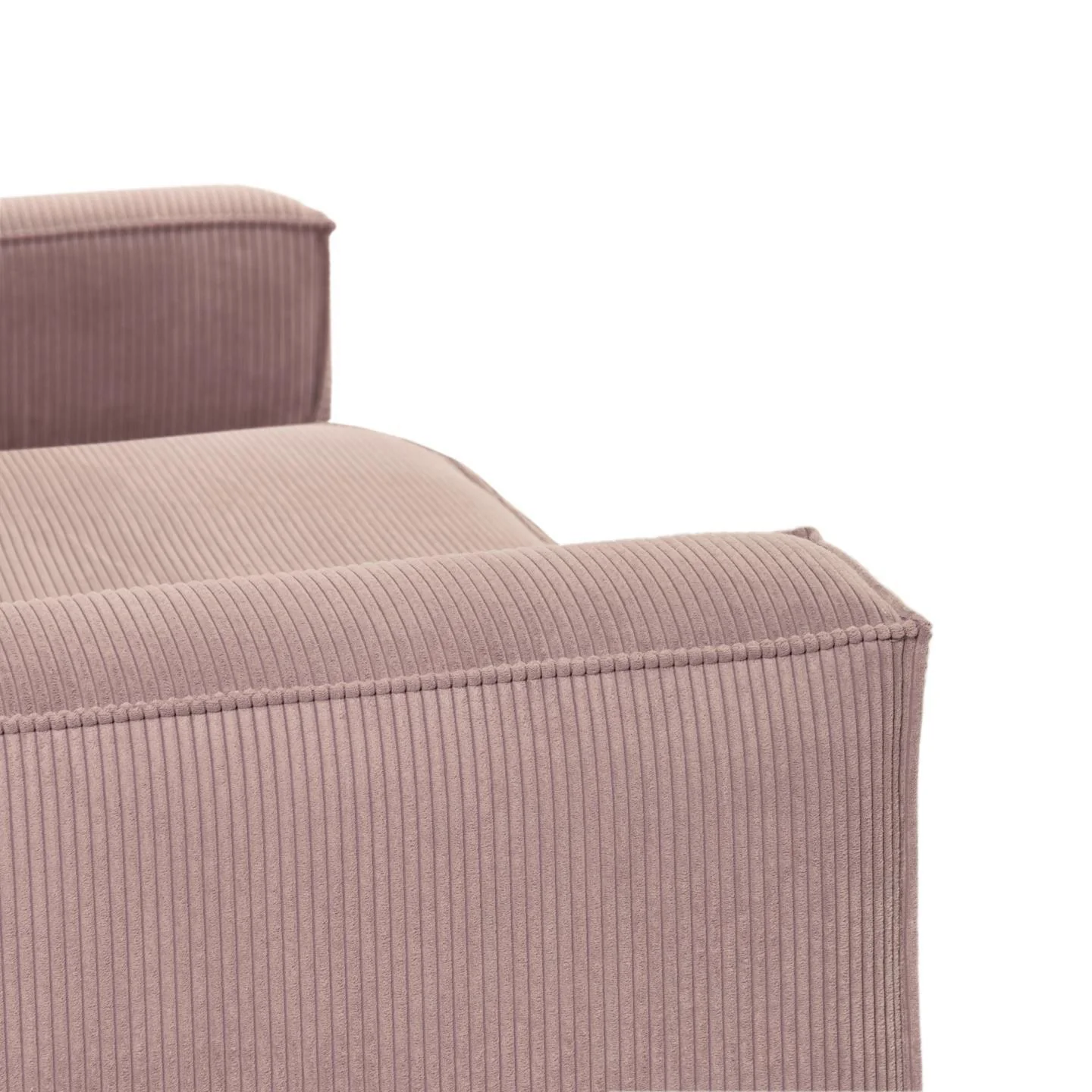 Sofa 3-osobowa BLOK jasnoróżowy sztruks - Image 8