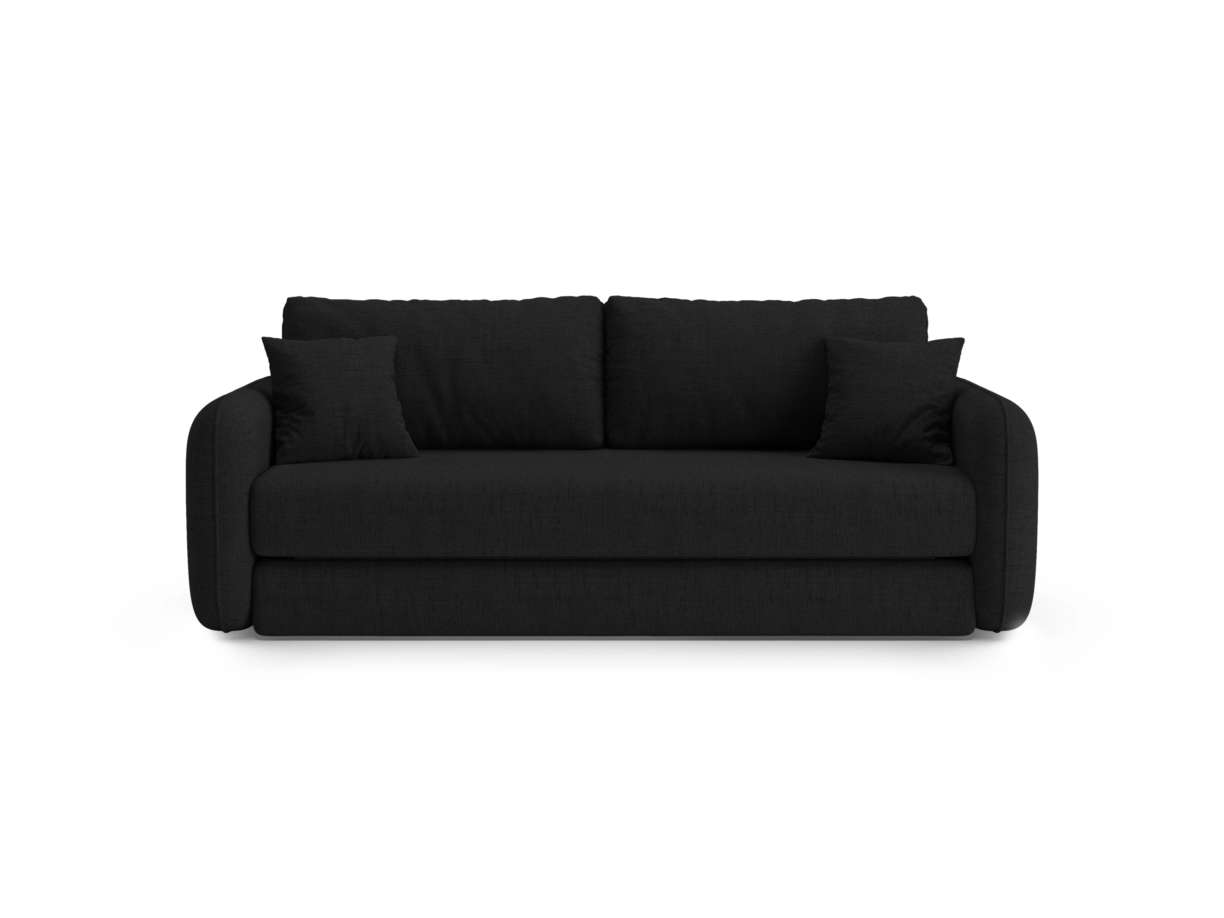 Sofa 3-osobowa z funkcją spania DORMI czarny - Image 4