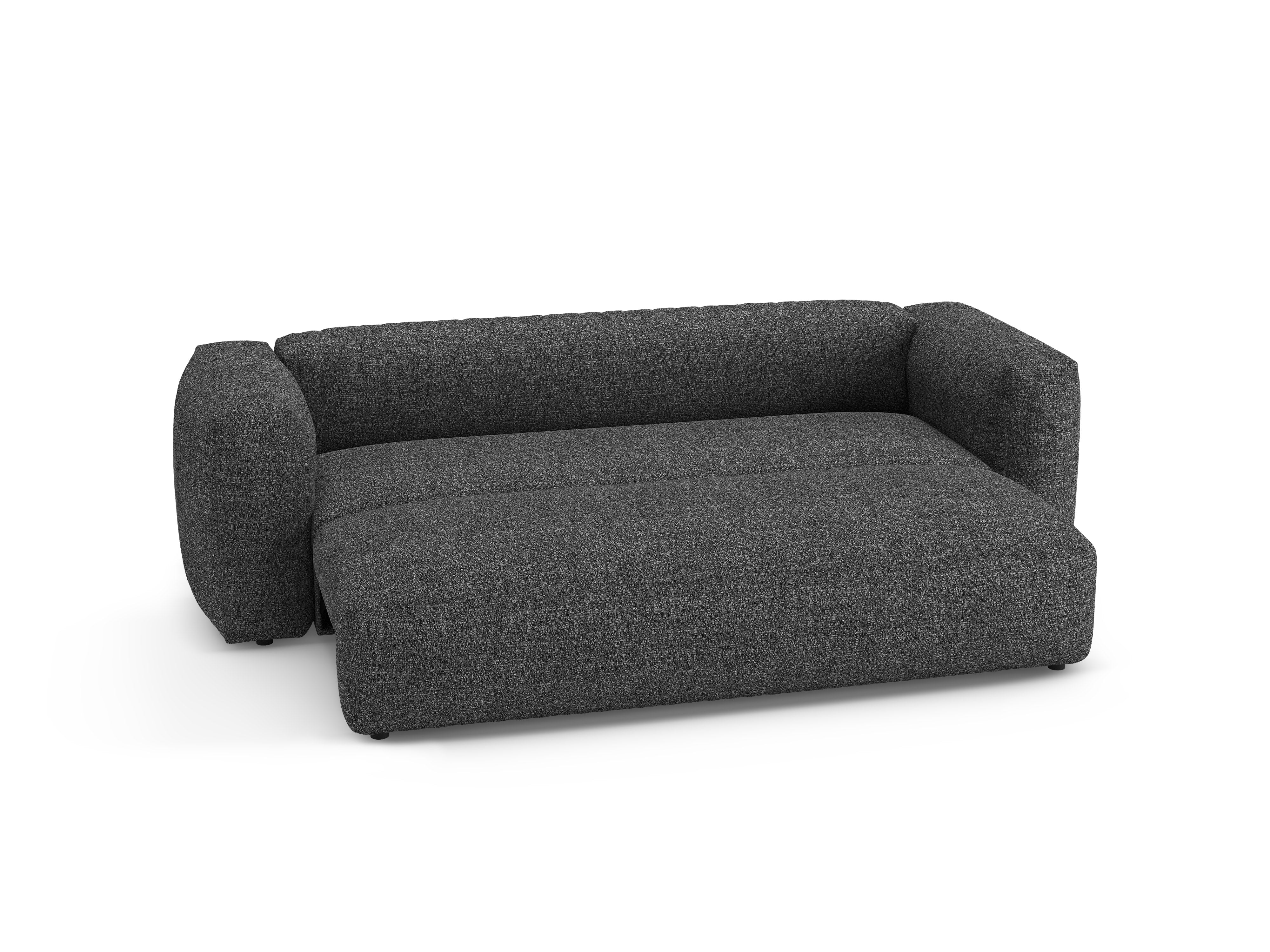 Sofa 3-osobowa z funkcją spania MARTINA antracytowy boucle - Image 6