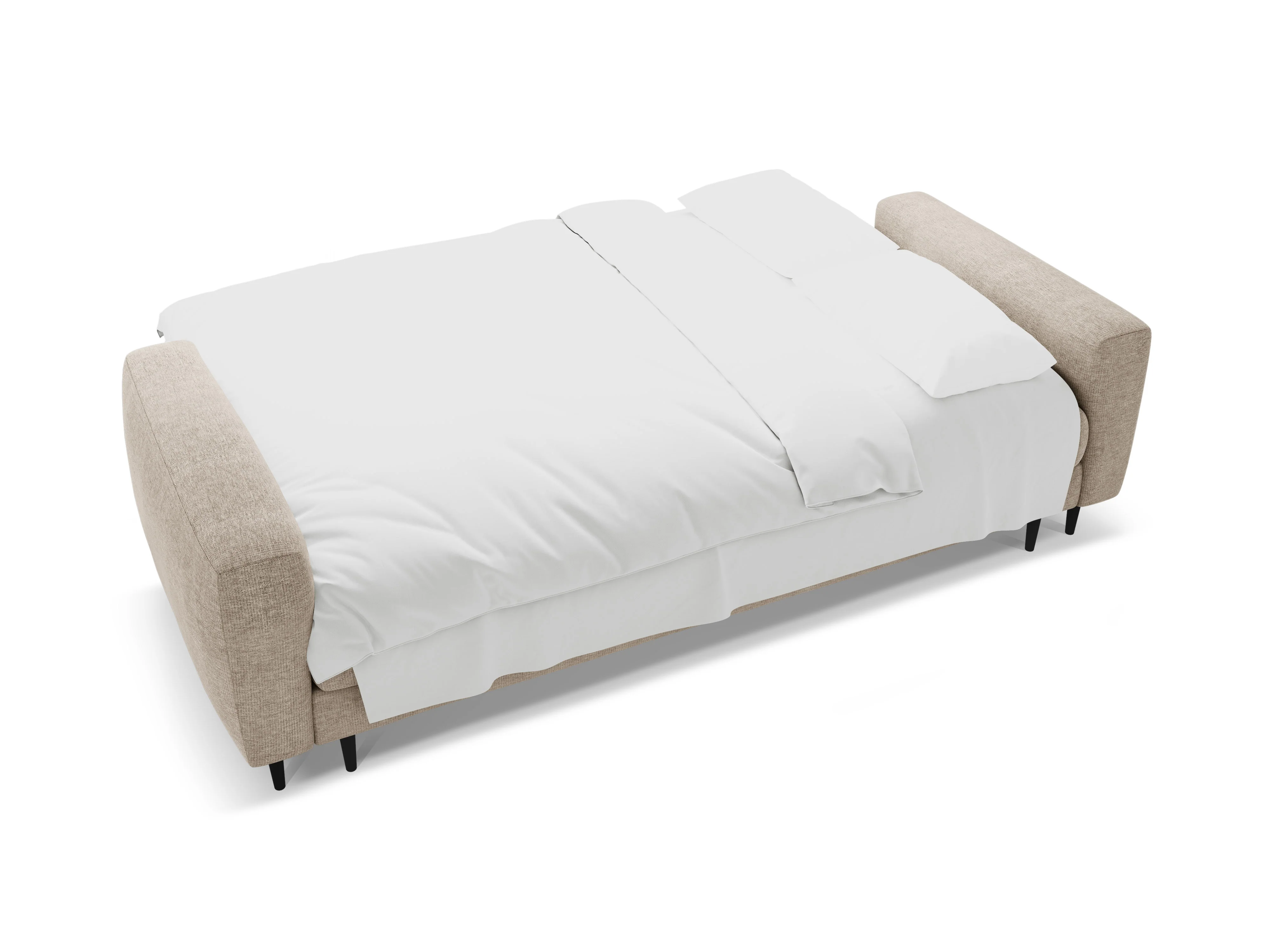 Sofa 3-osobowa z funkcją spania BEMY beżowy - Image 5
