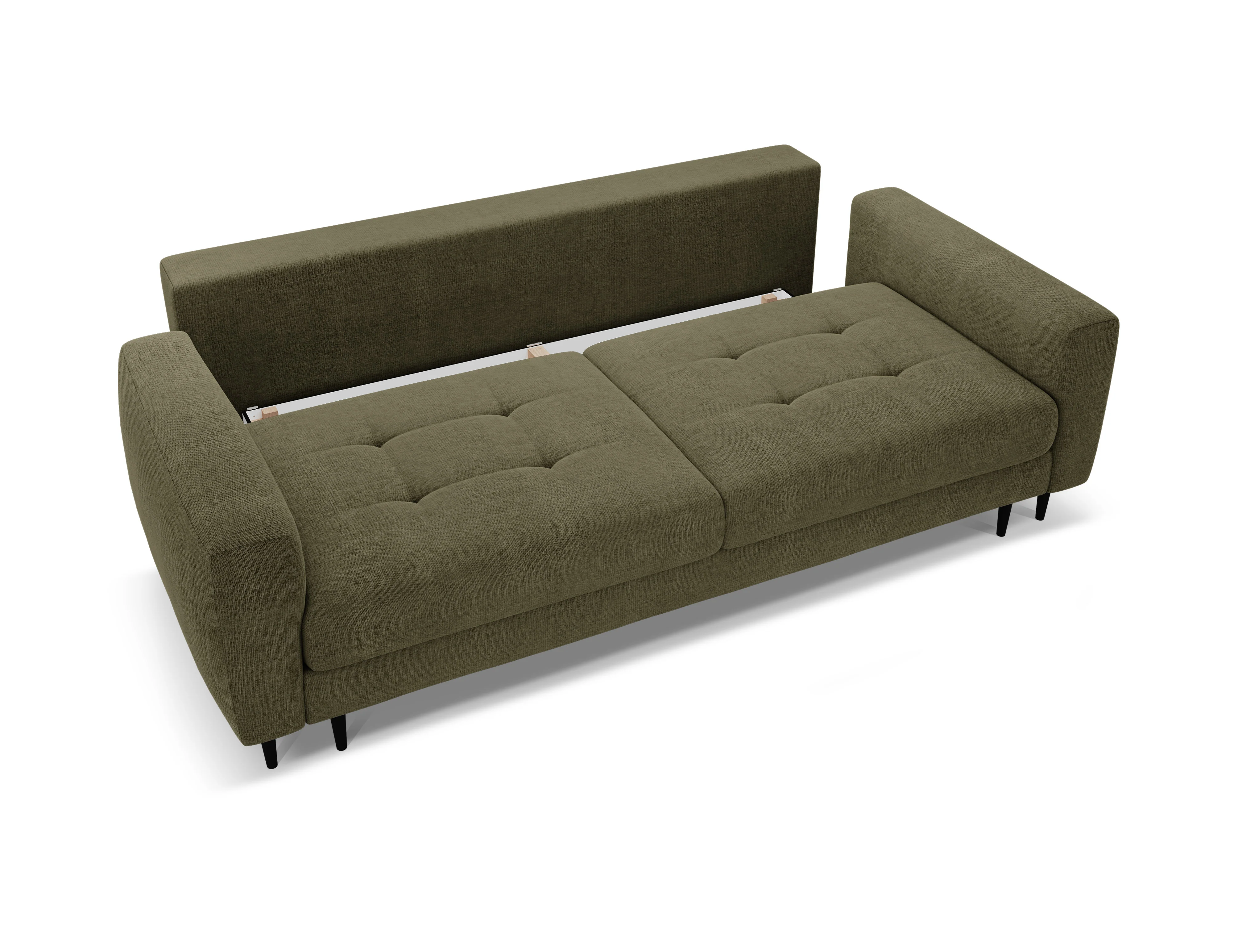 Sofa 3-osobowa z funkcją spania BEMY oliwkowy - Image 3