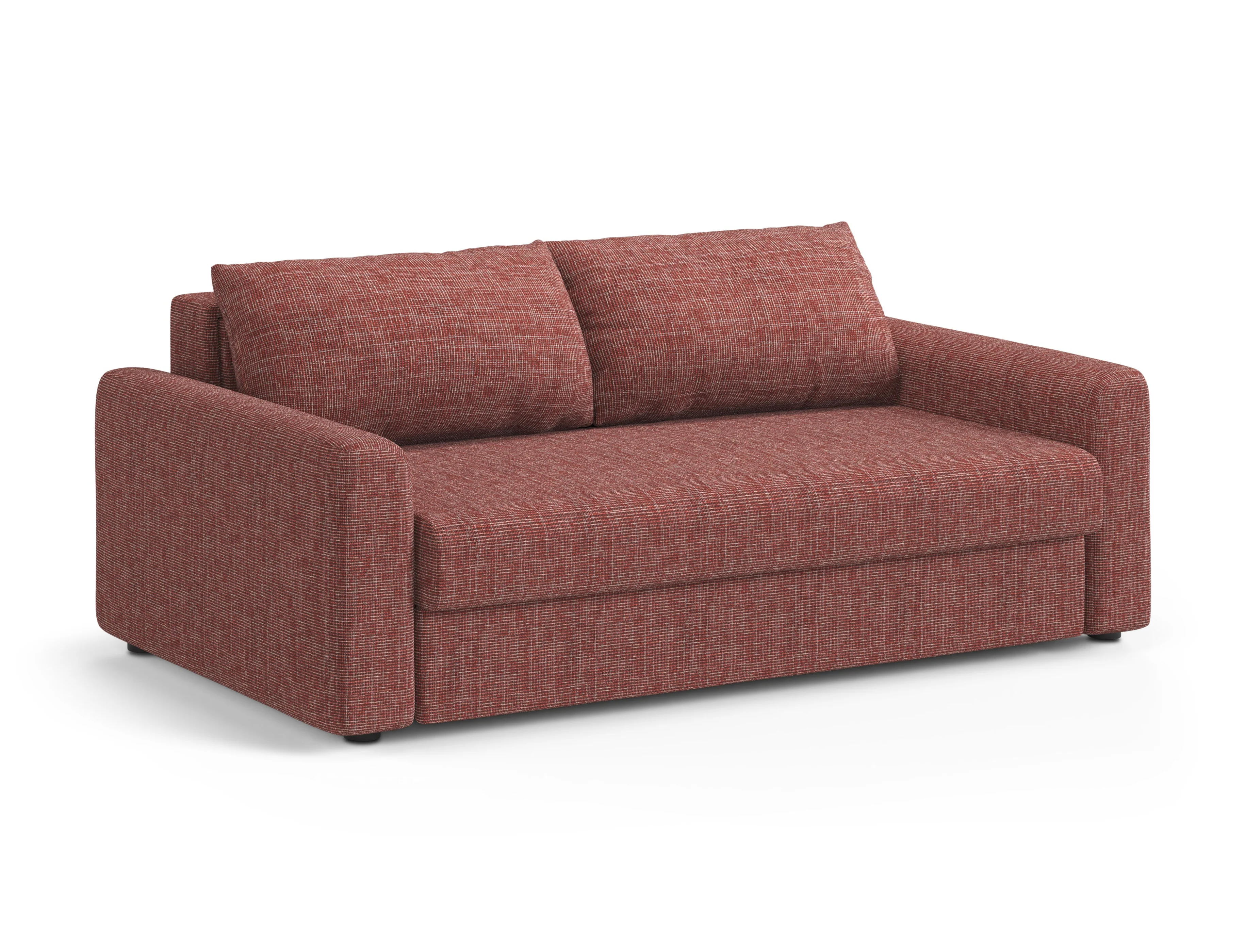 Sofa 3-osobowa z funkcją spania DAVID czerwony melanż