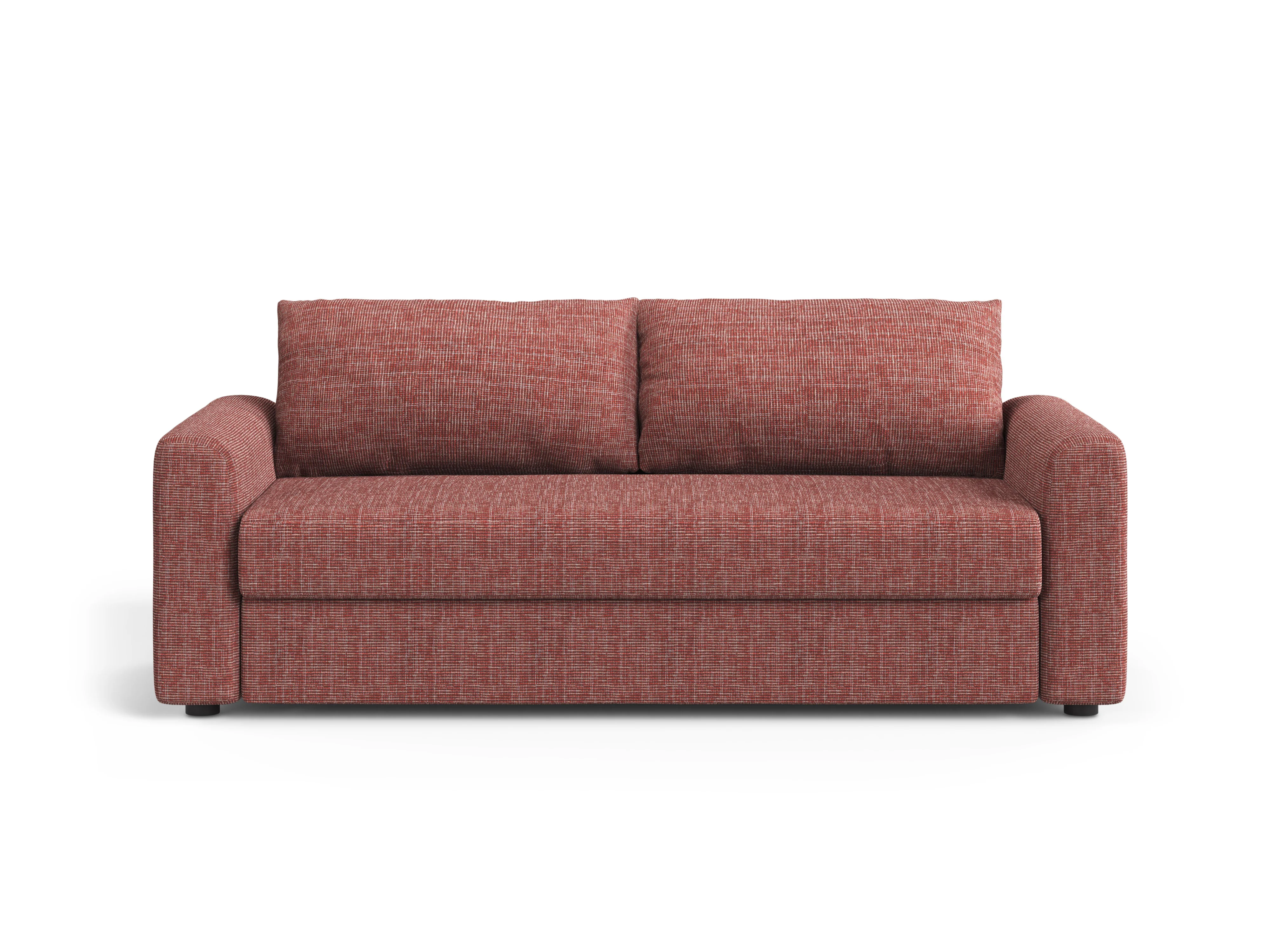 Sofa 3-osobowa z funkcją spania DAVID czerwony melanż - Image 2