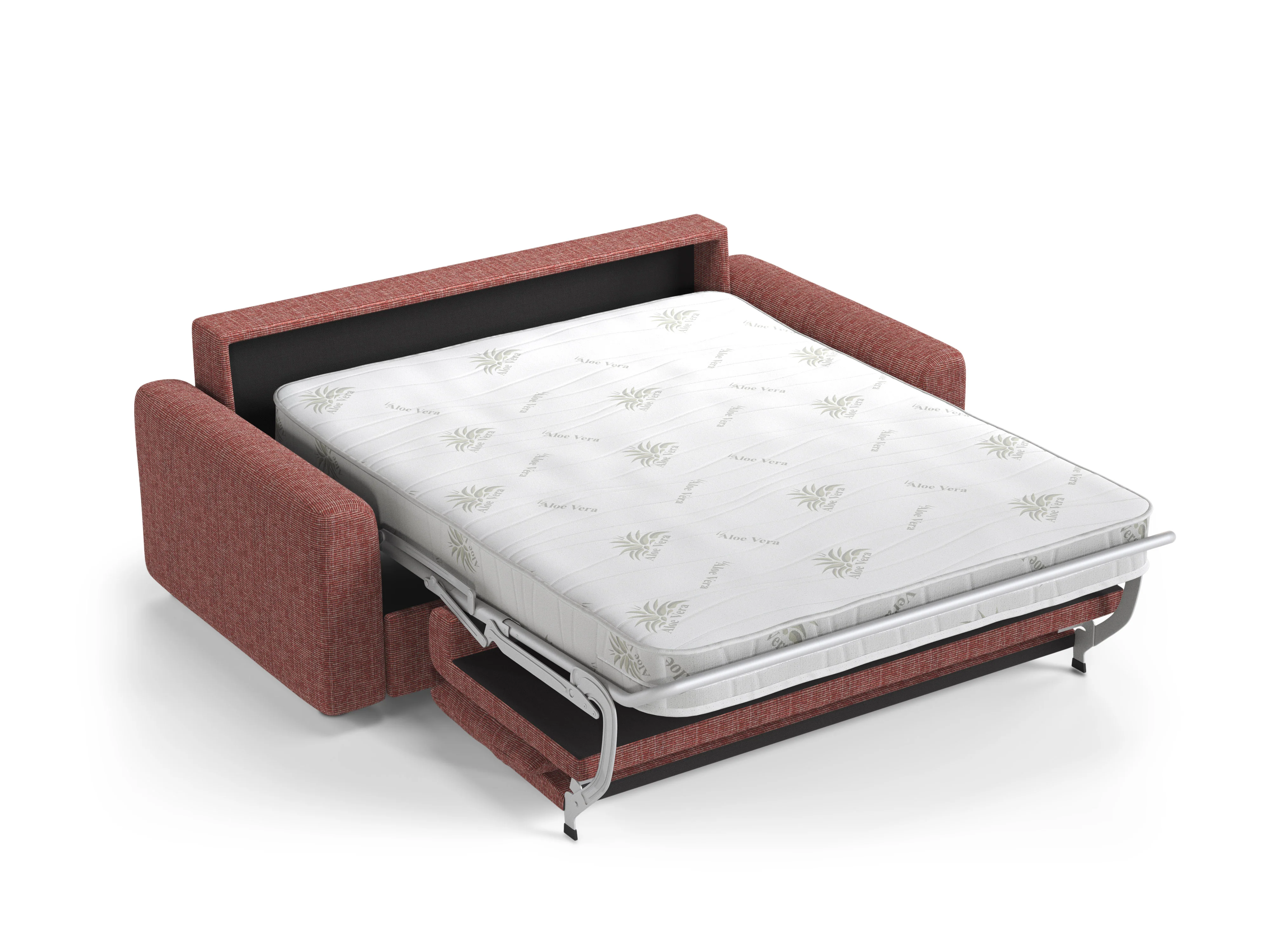 Sofa 3-osobowa z funkcją spania DAVID czerwony melanż - Image 4