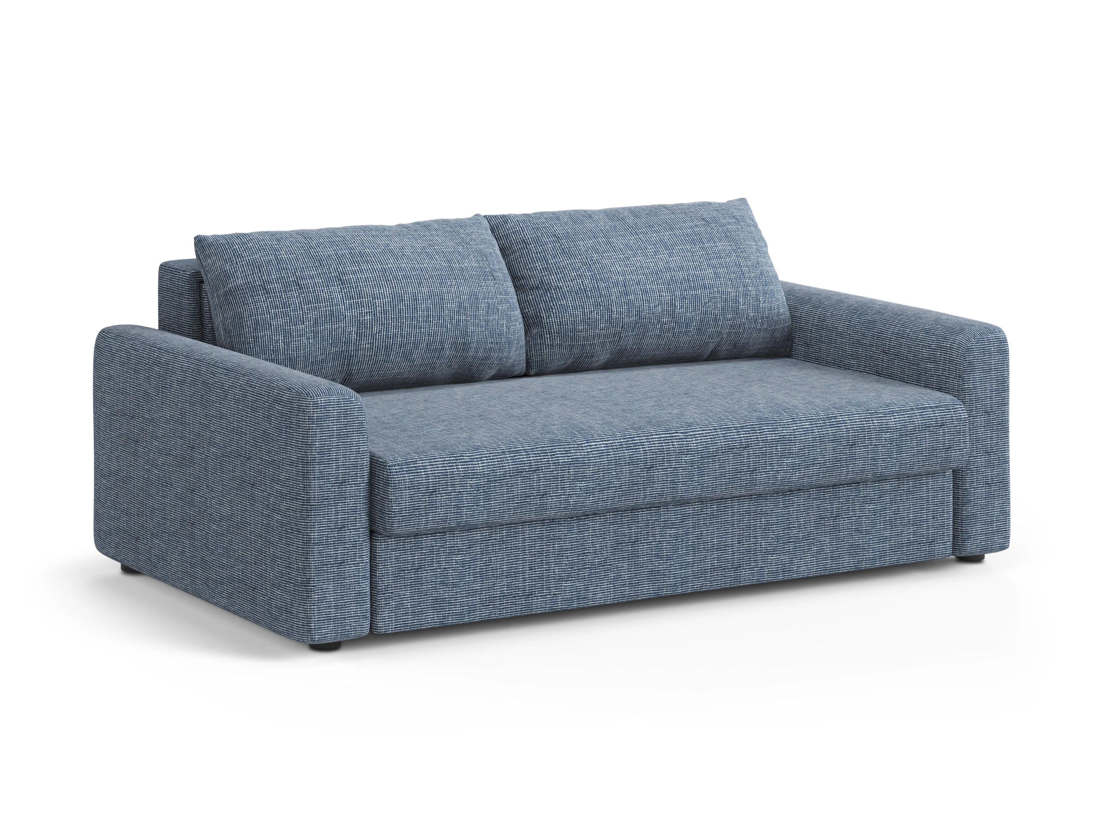 Sofa 3-osobowa z funkcją spania DAVID niebieski melanż