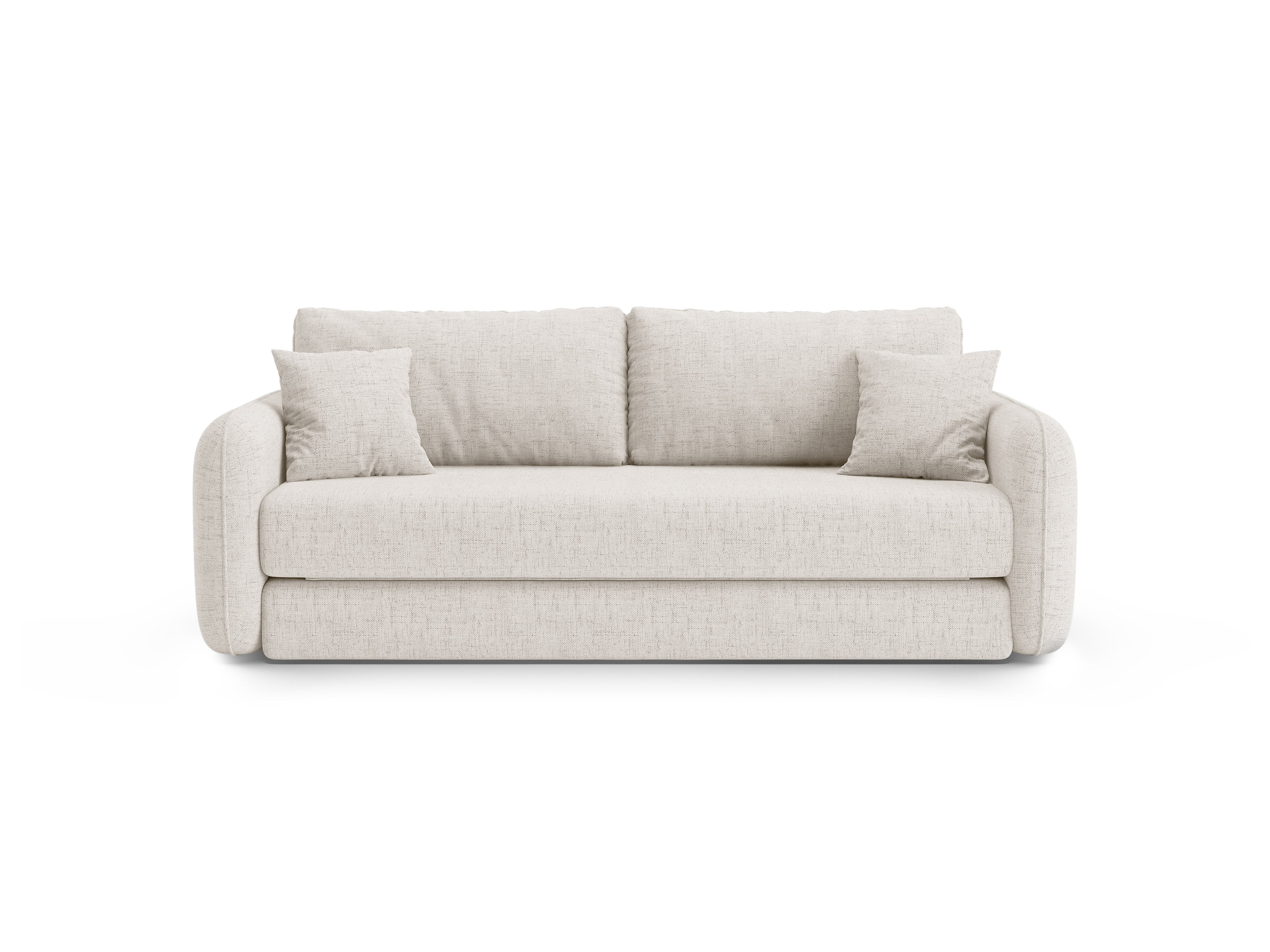 Sofa 3-osobowa z funkcją spania DORMI jasny beżowy - Image 4