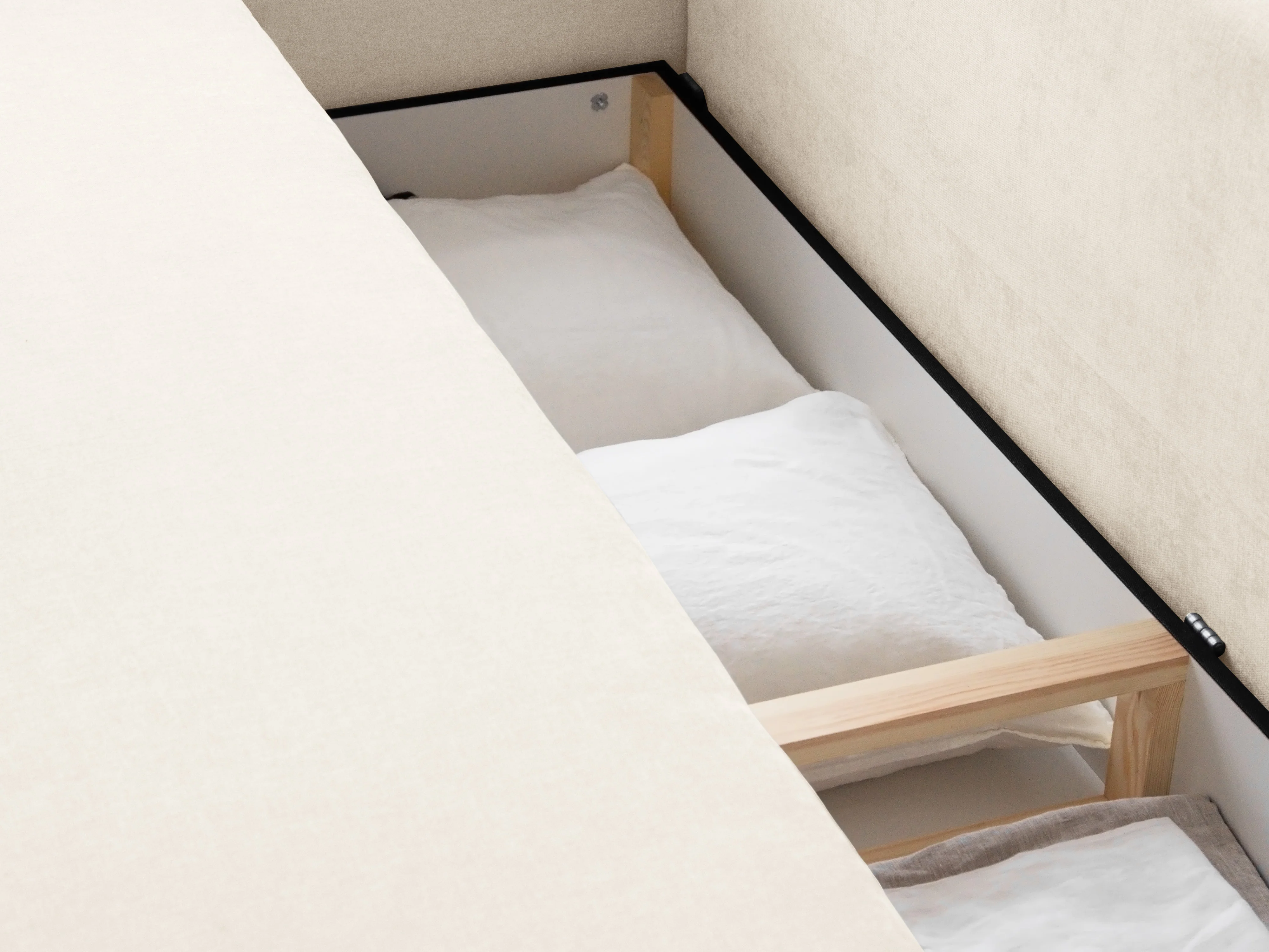 Sofa 3-osobowa z funkcją spania ELEN kość słoniowa szenil - Image 3