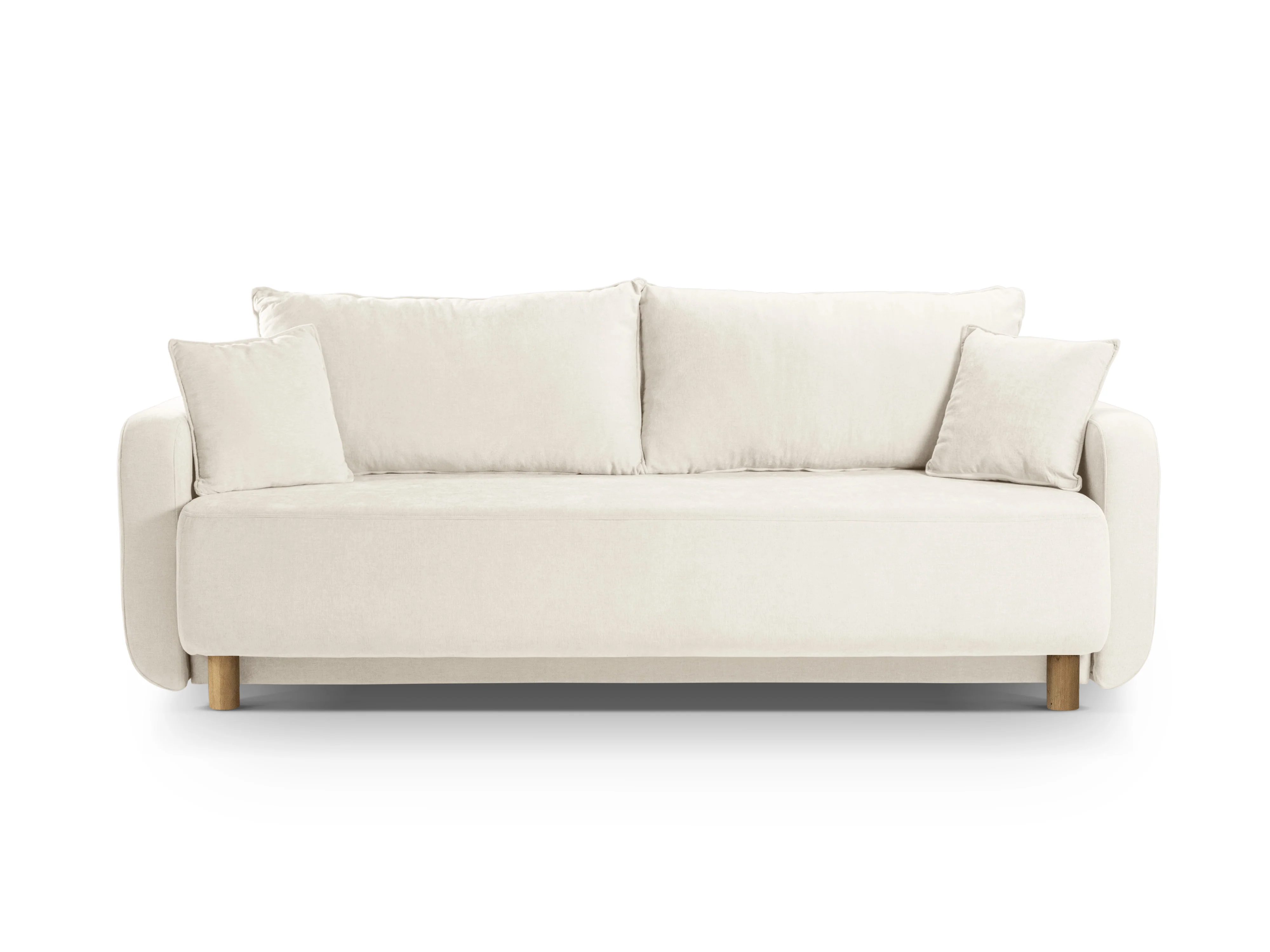 Sofa 3-osobowa z funkcją spania ELEN kość słoniowa szenil - Image 7