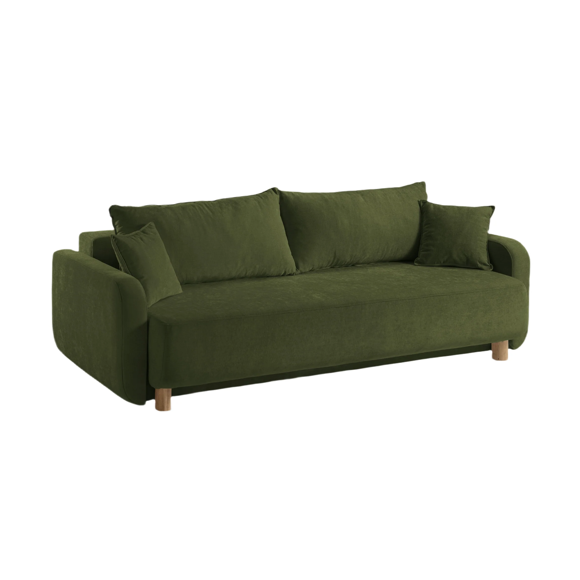 Sofa 3-osobowa z funkcją spania ELEN zielony szenil