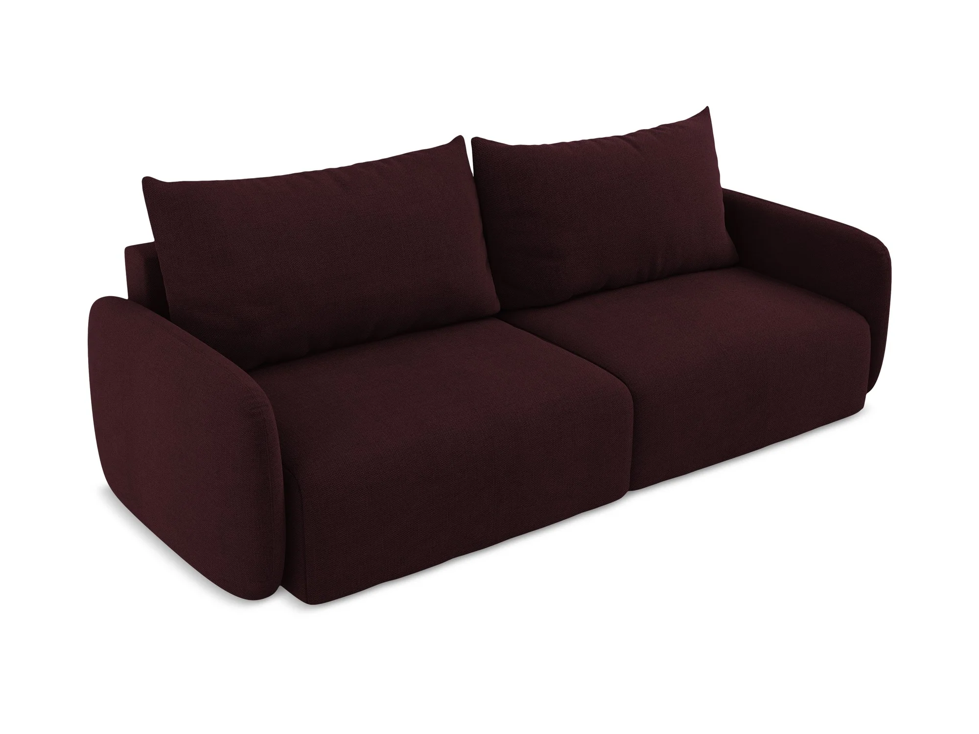 Sofa 3-osobowa z funkcją spania KALENA bordowy - Image 3