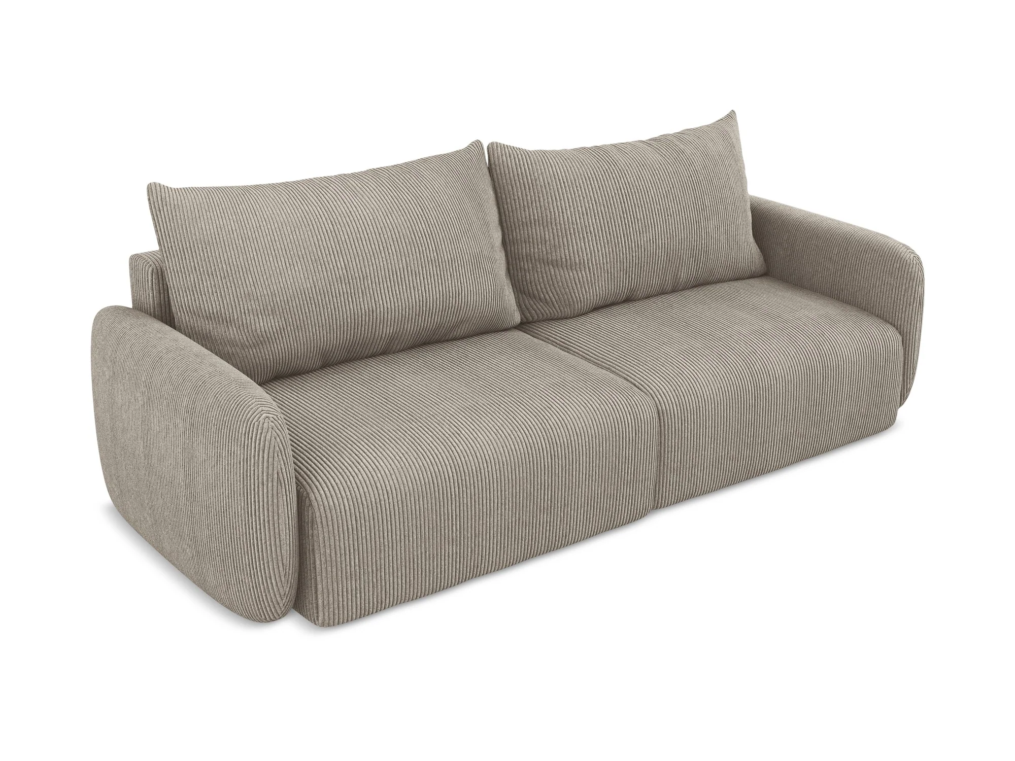 Sofa 3-osobowa z funkcją spania KALENA ciemnobeżowy sztruks - Image 3