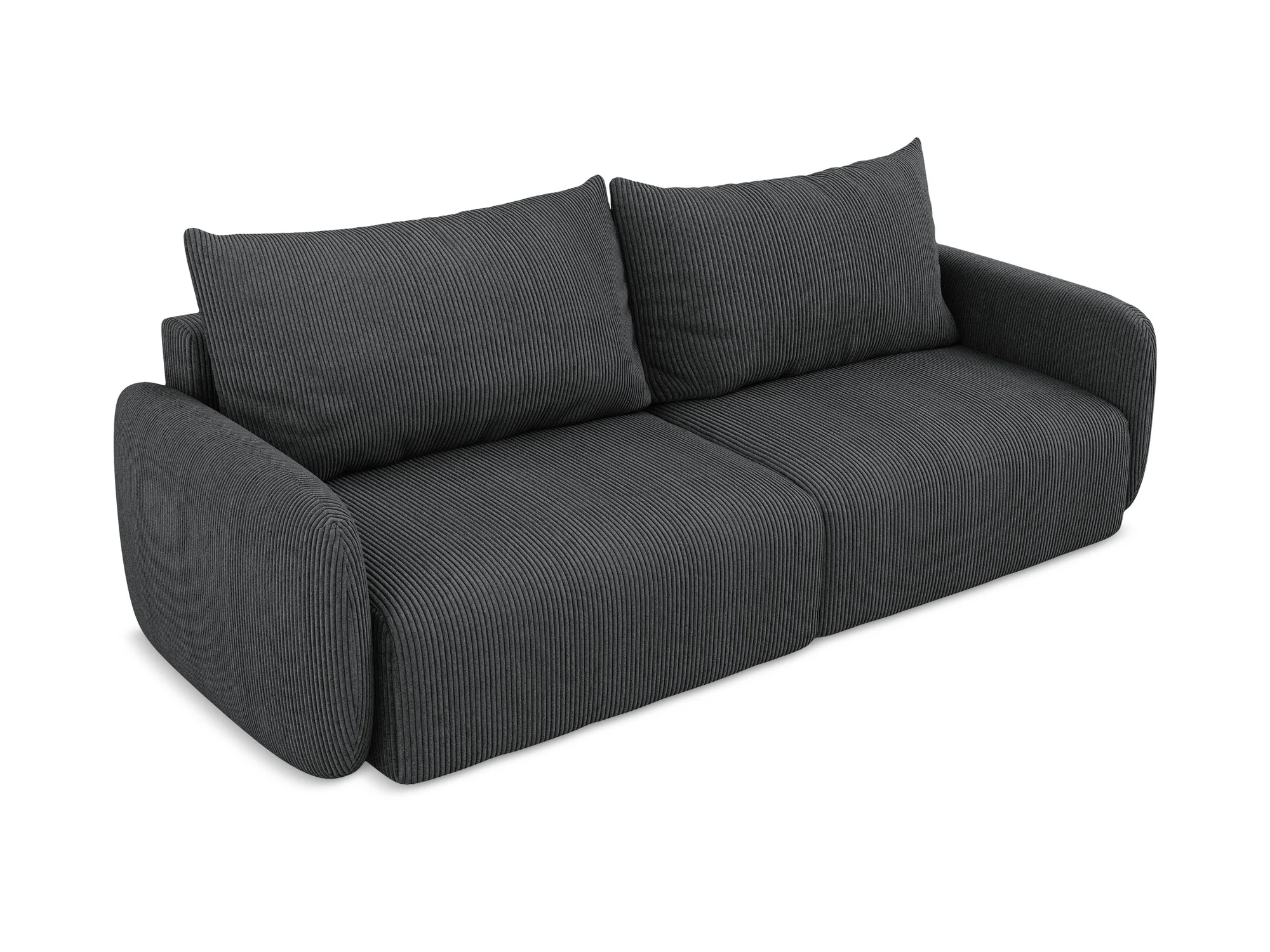 Sofa 3-osobowa z funkcją spania KALENA ciemnoszary sztruks - Image 3