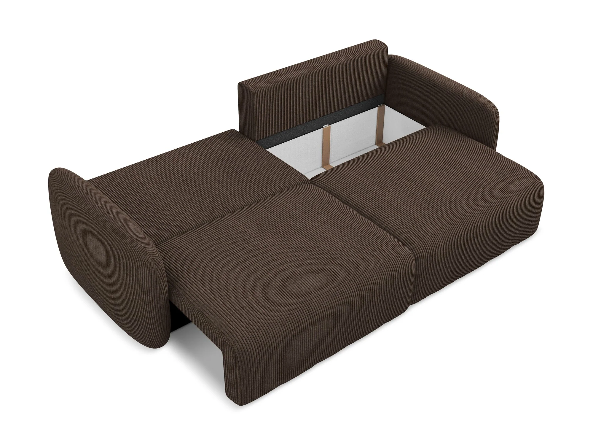 Sofa 3-osobowa z funkcją spania KALENA czekoladowy sztruks - Image 6