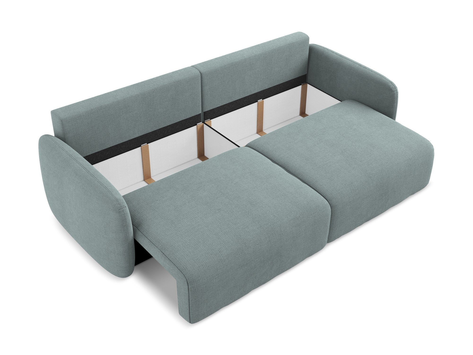 Sofa 3-osobowa z funkcją spania KALENA dżinsowy niebieski - Image 4
