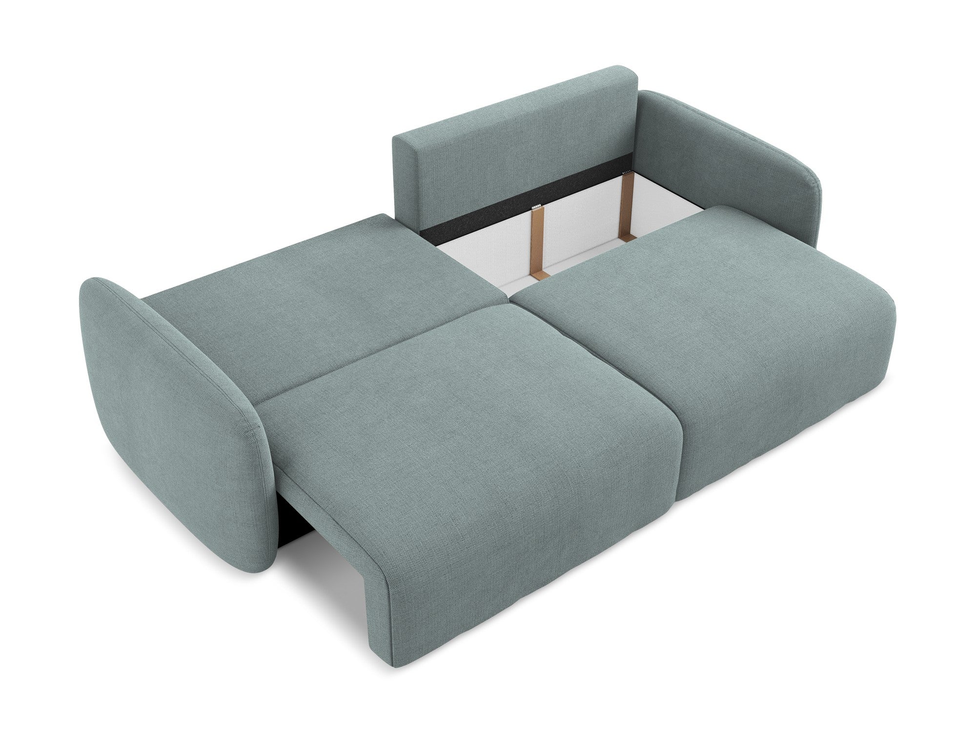 Sofa 3-osobowa z funkcją spania KALENA dżinsowy niebieski - Image 5