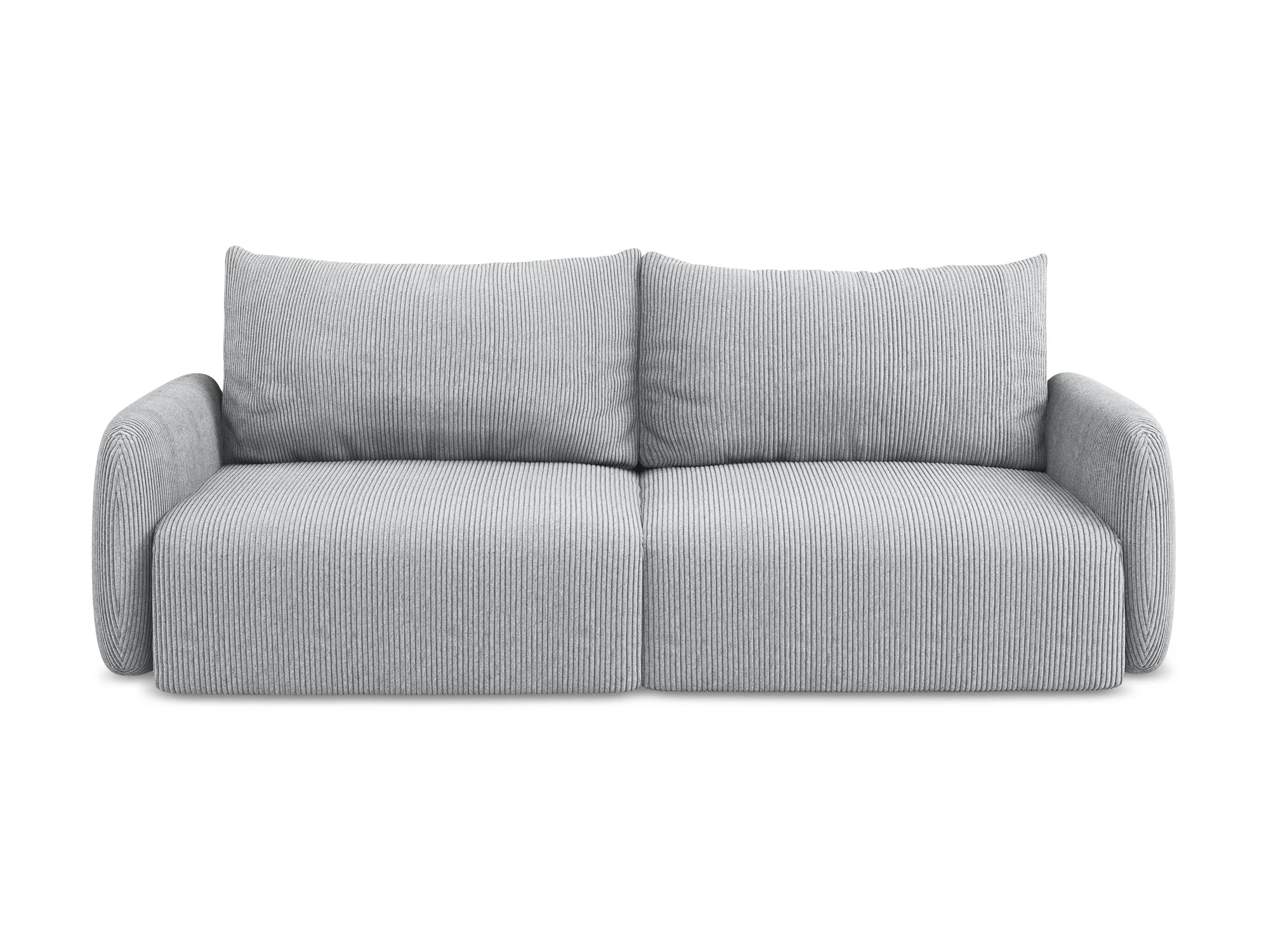 Sofa 3-osobowa z funkcją spania KALENA jasnoszary sztruks - Image 2