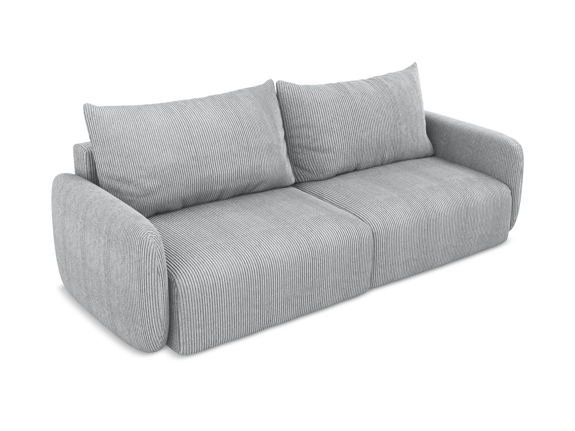 Sofa 3-osobowa z funkcją spania KALENA jasnoszary sztruks - Image 3