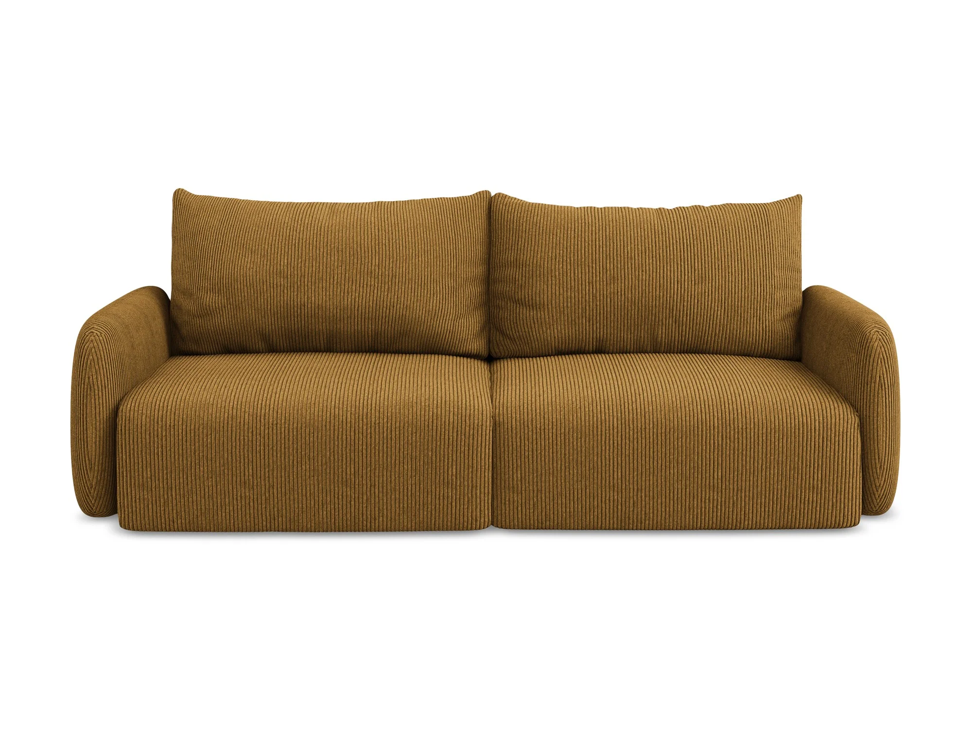 Sofa 3-osobowa z funkcją spania KALENA musztardowy sztruks - Image 2