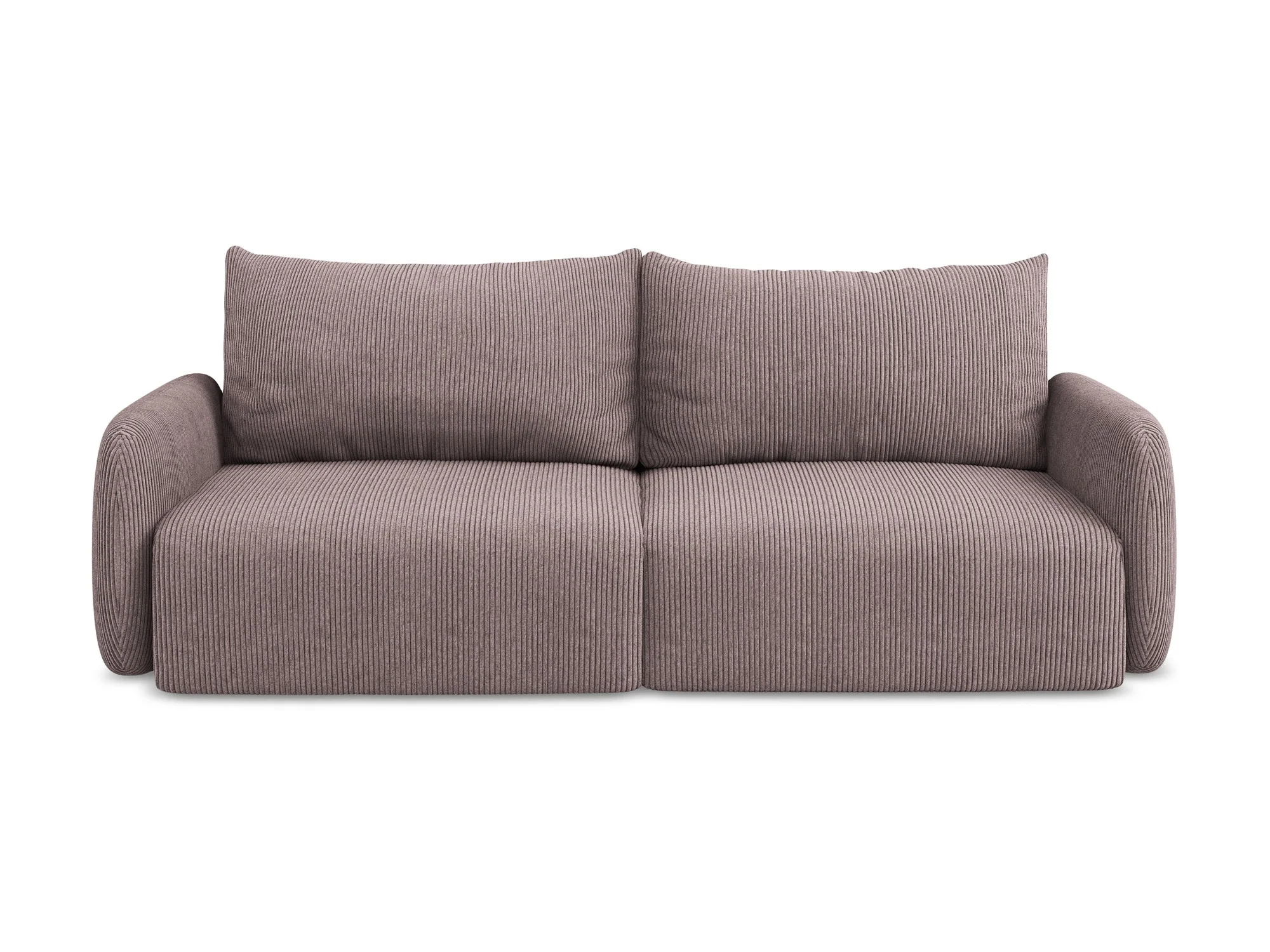 Sofa 3-osobowa z funkcją spania KALENA zgaszony różowy sztruks - Image 2