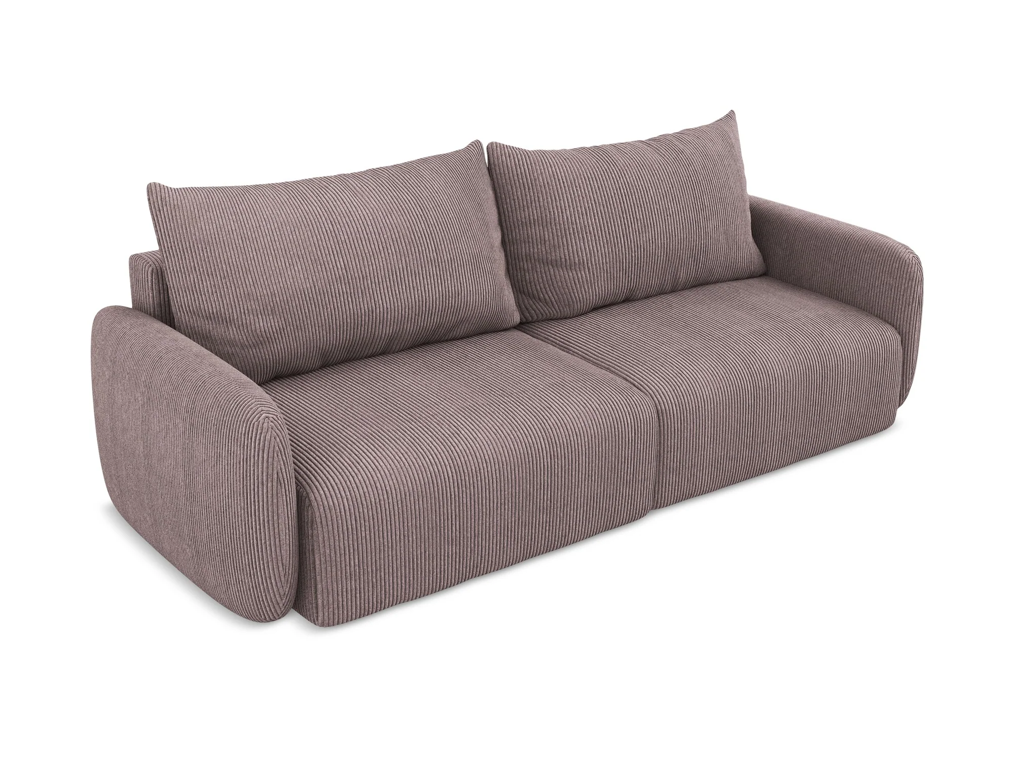 Sofa 3-osobowa z funkcją spania KALENA zgaszony różowy sztruks - Image 3