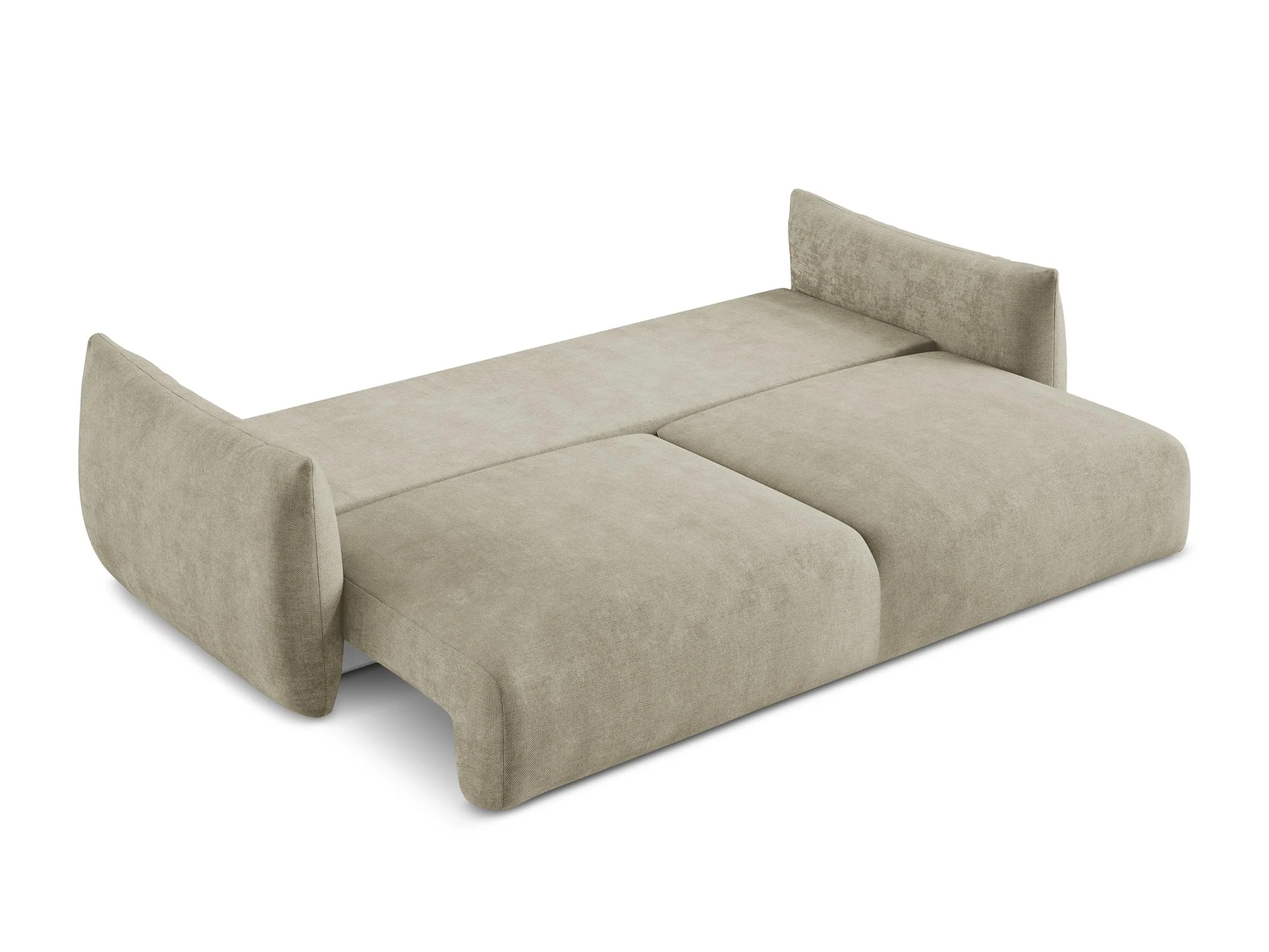 Sofa 3-osobowa z funkcją spania LEILA beżowy szenil - Image 6