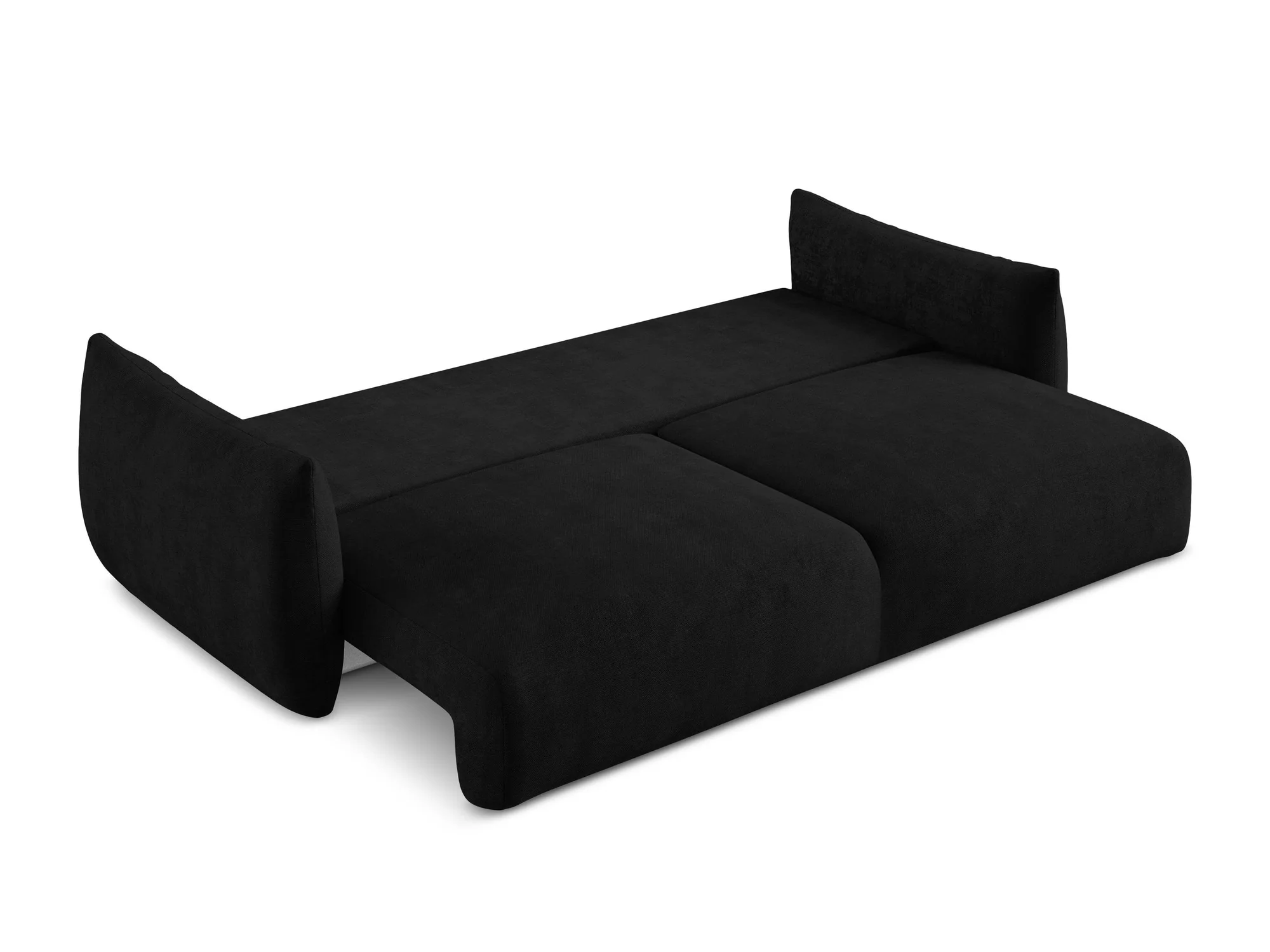 Sofa 3-osobowa z funkcją spania LEILA czarny szenil - Image 6