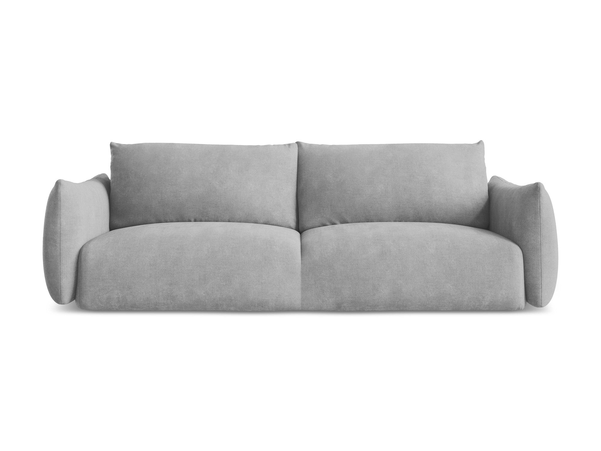 Sofa 3-osobowa z funkcją spania LEILA jasnoszary szenil - Image 3