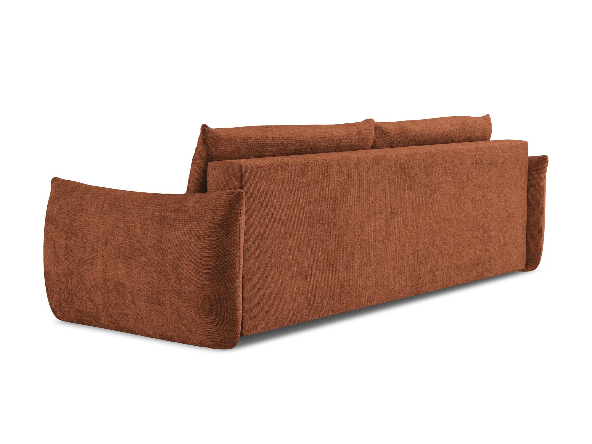Sofa 3-osobowa z funkcją spania LEILA terakota szenil - Image 7