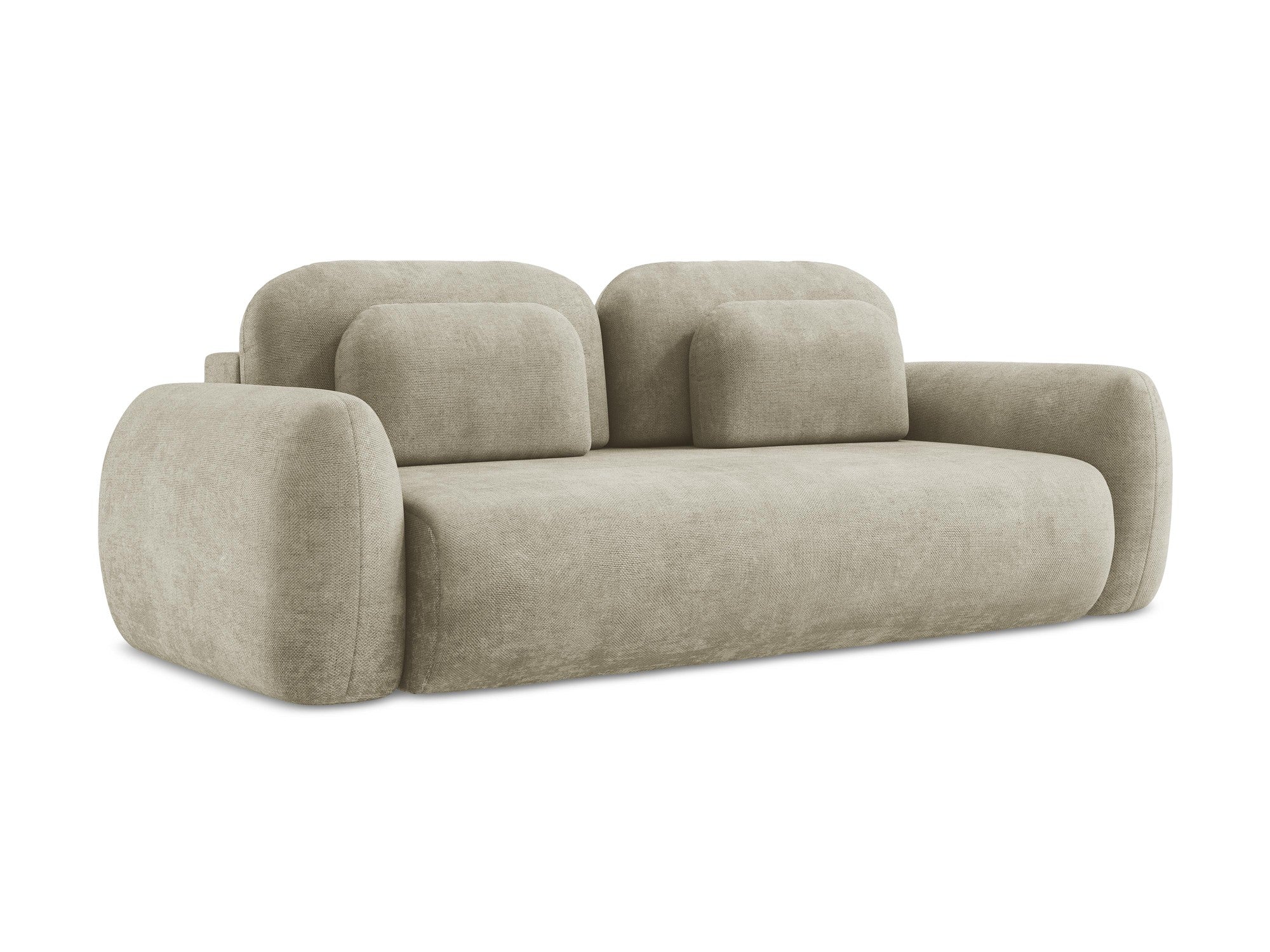 Sofa 3-osobowa z funkcją spania LOHI beżowy szenil