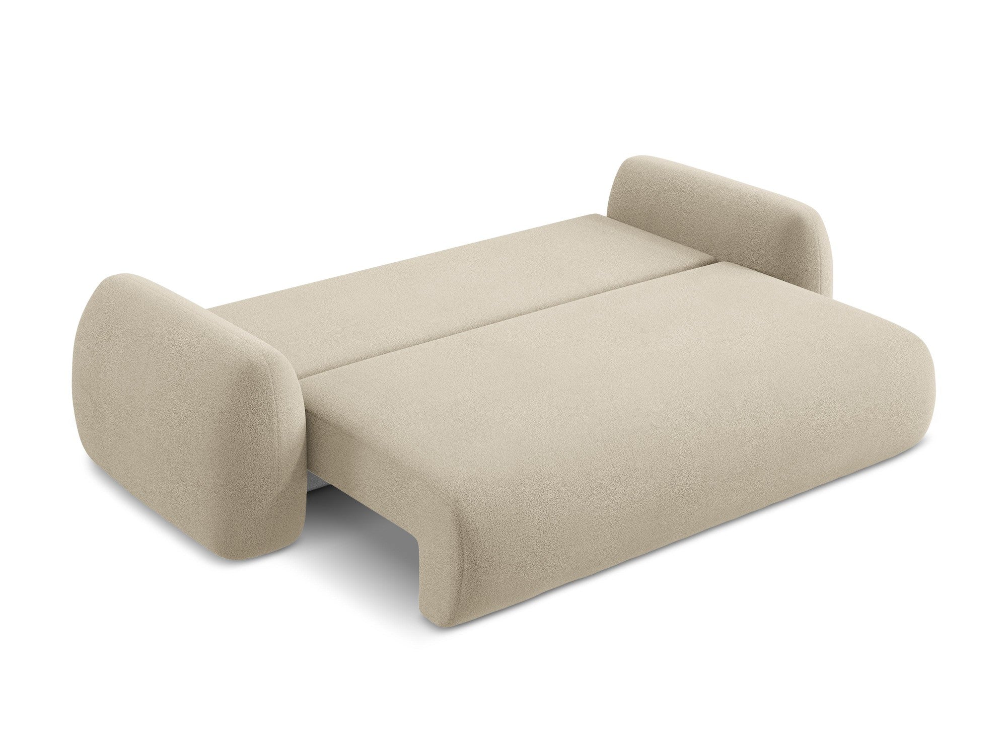 Sofa 3-osobowa z funkcją spania LOHI ciemnobeżowy boucle - Image 6