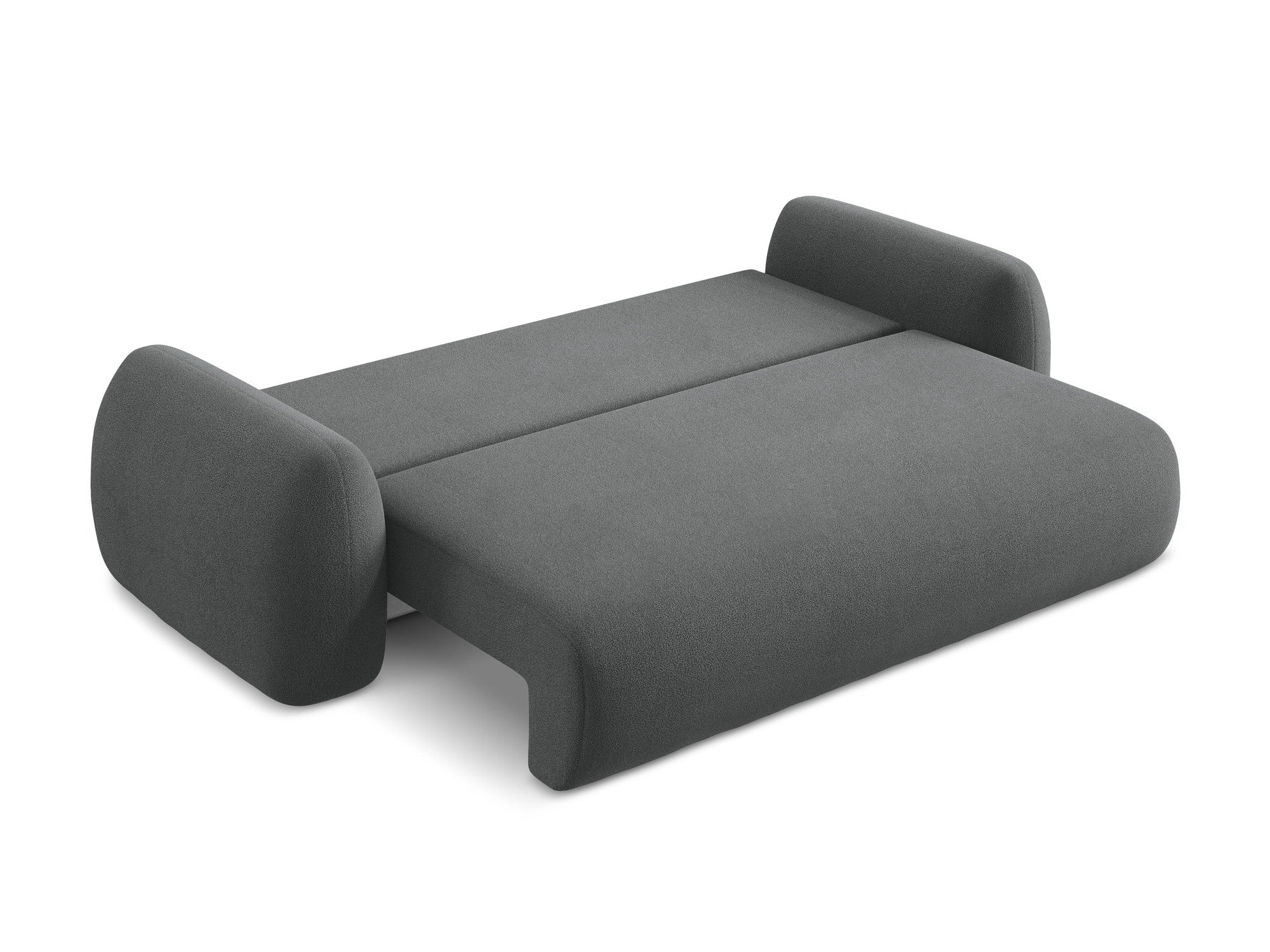Sofa 3-osobowa z funkcją spania LOHI ciemnoszary boucle - Image 5