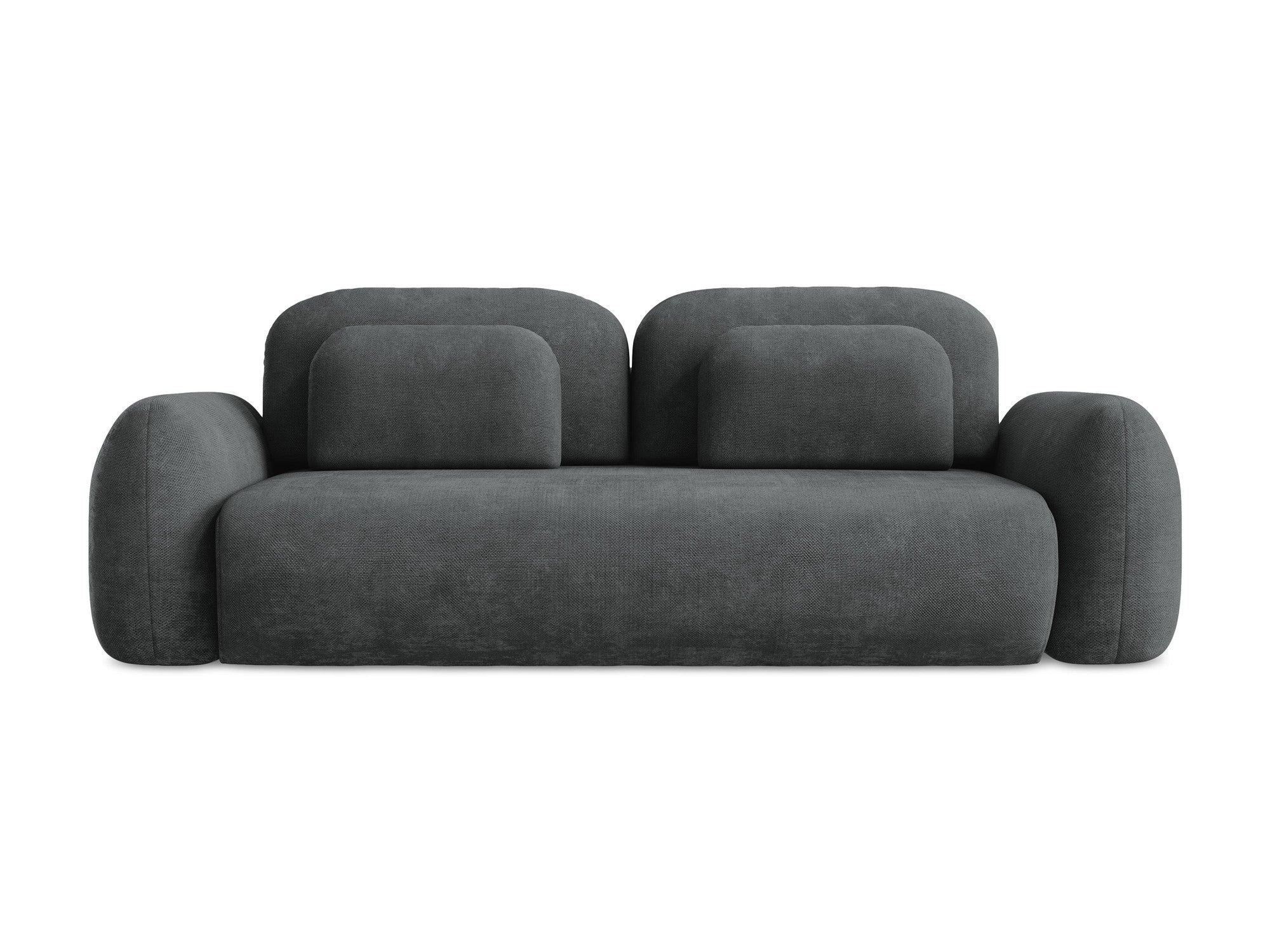 Sofa 3-osobowa z funkcją spania LOHI ciemnoszary szenil - Image 3