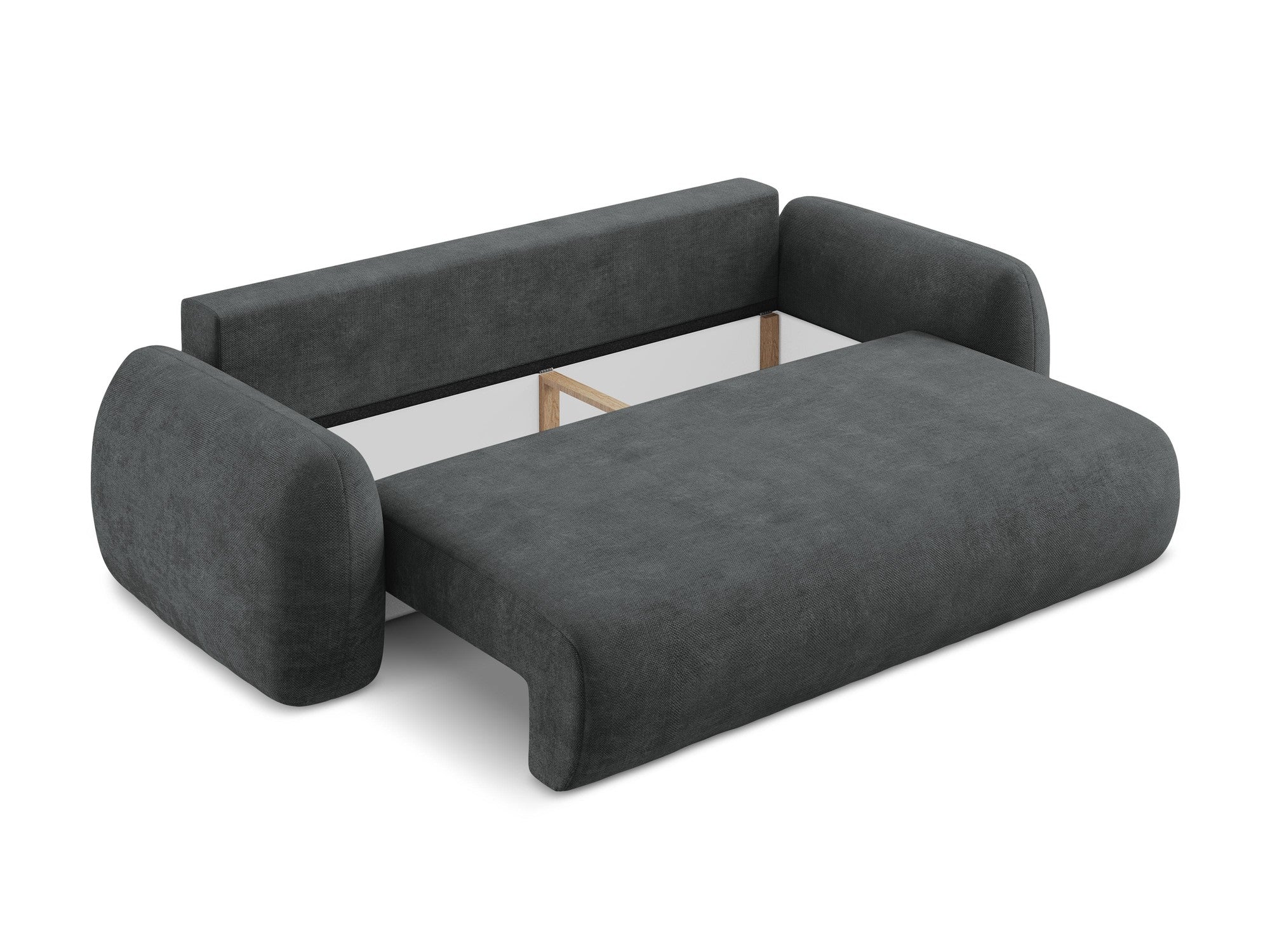 Sofa 3-osobowa z funkcją spania LOHI ciemnoszary szenil - Image 6