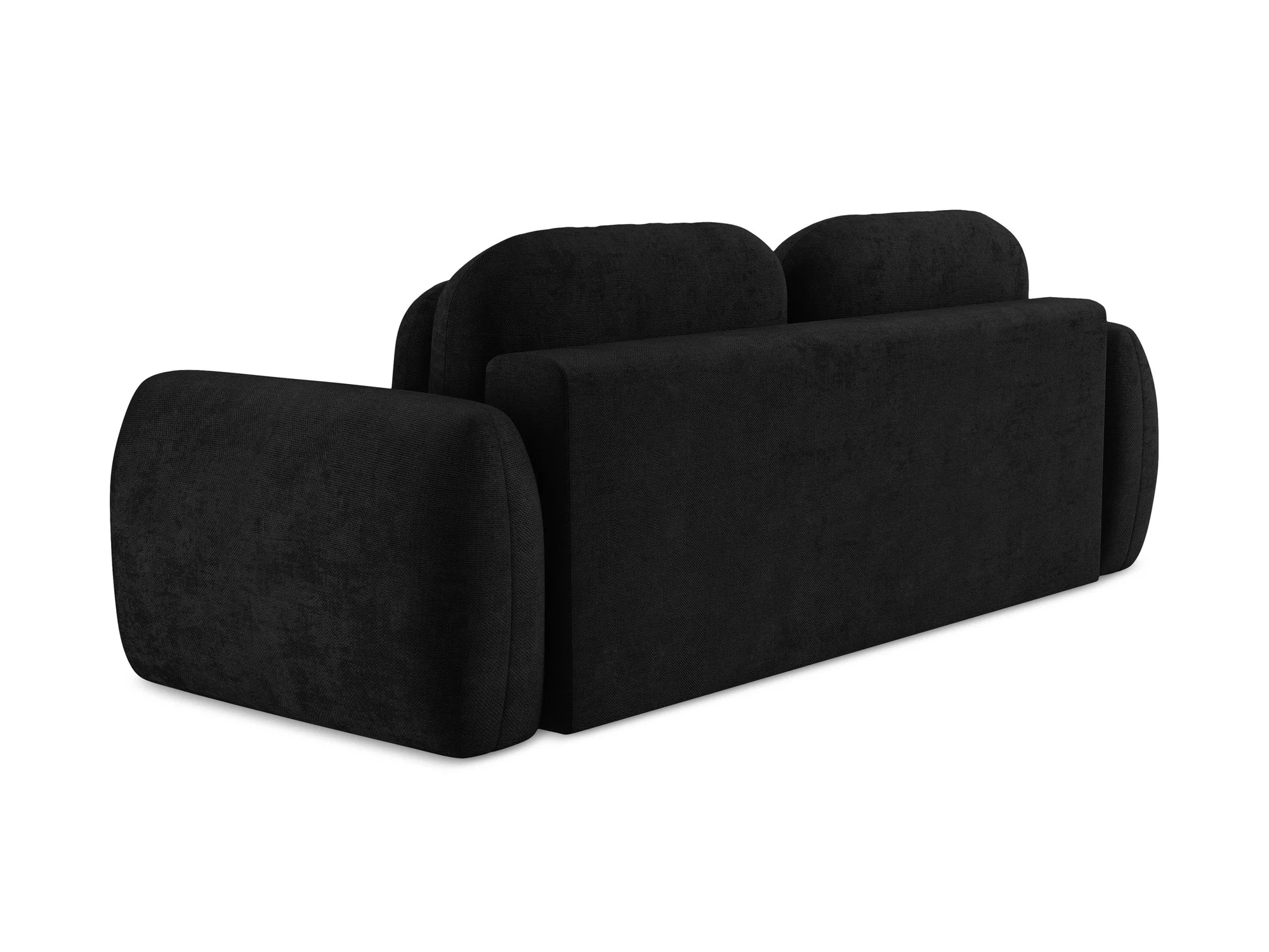 Sofa 3-osobowa z funkcją spania LOHI czarny szenil - Image 5