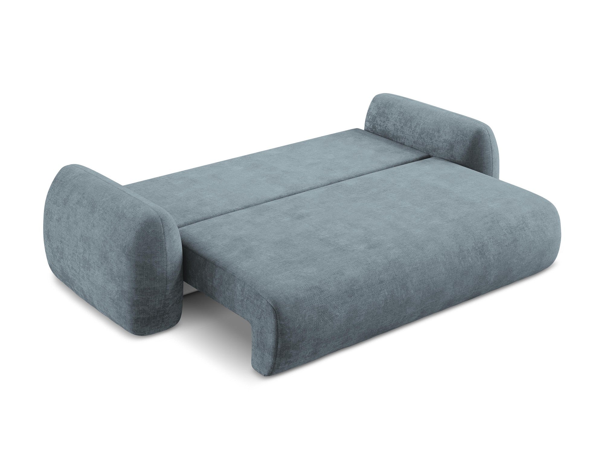 Sofa 3-osobowa z funkcją spania LOHI dżinsowy niebieski szenil - Image 5