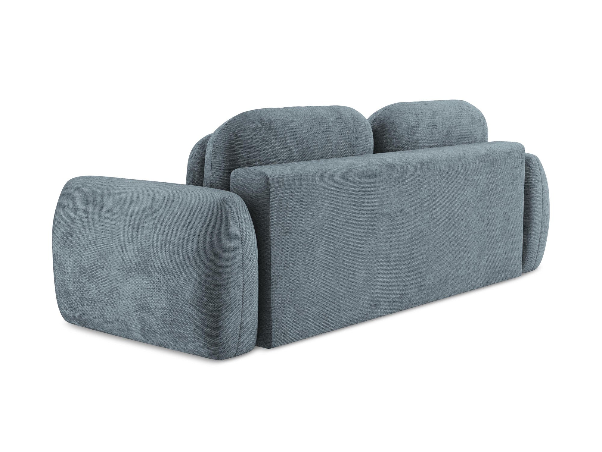 Sofa 3-osobowa z funkcją spania LOHI dżinsowy niebieski szenil - Image 7